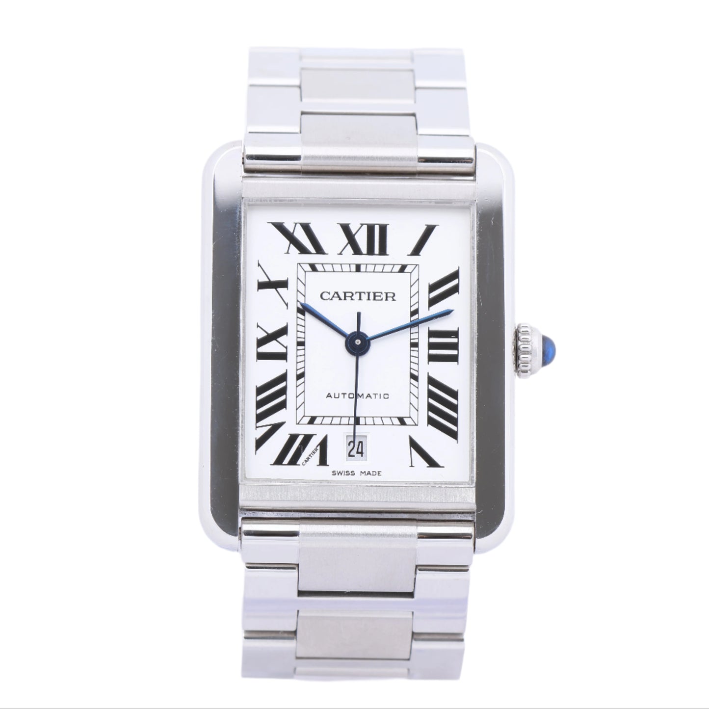 Cartier Tank Solo W5200028 3515780917TX SS AT Silver-Face Watch