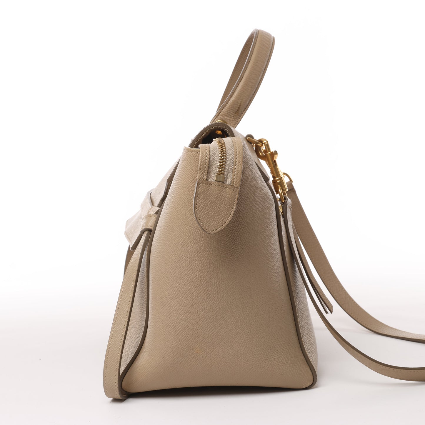 Celine Belt Bag Mini 2-Wege-Handtasche aus Leder in Beige