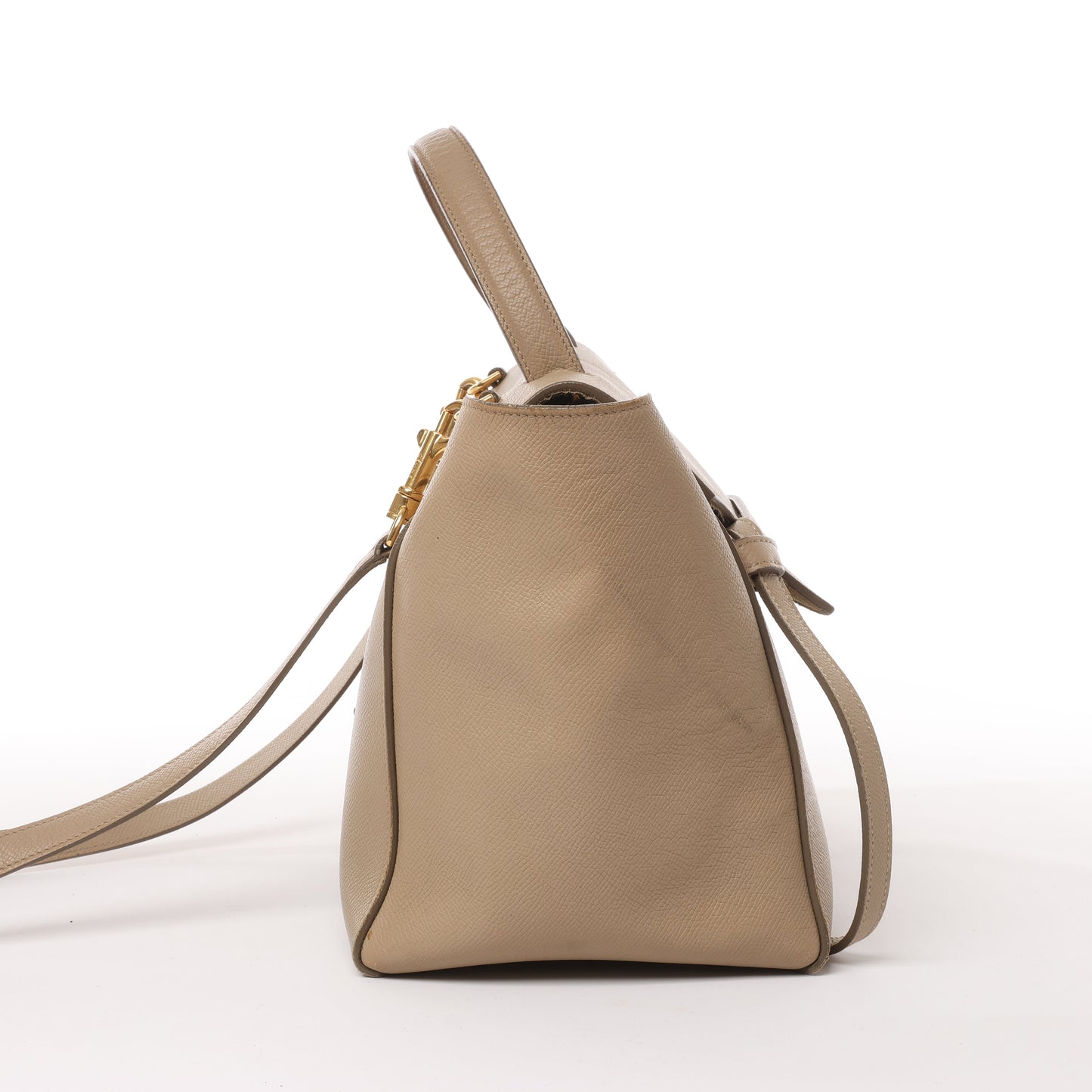 Celine Belt Bag Mini 2-Wege-Handtasche aus Leder in Beige