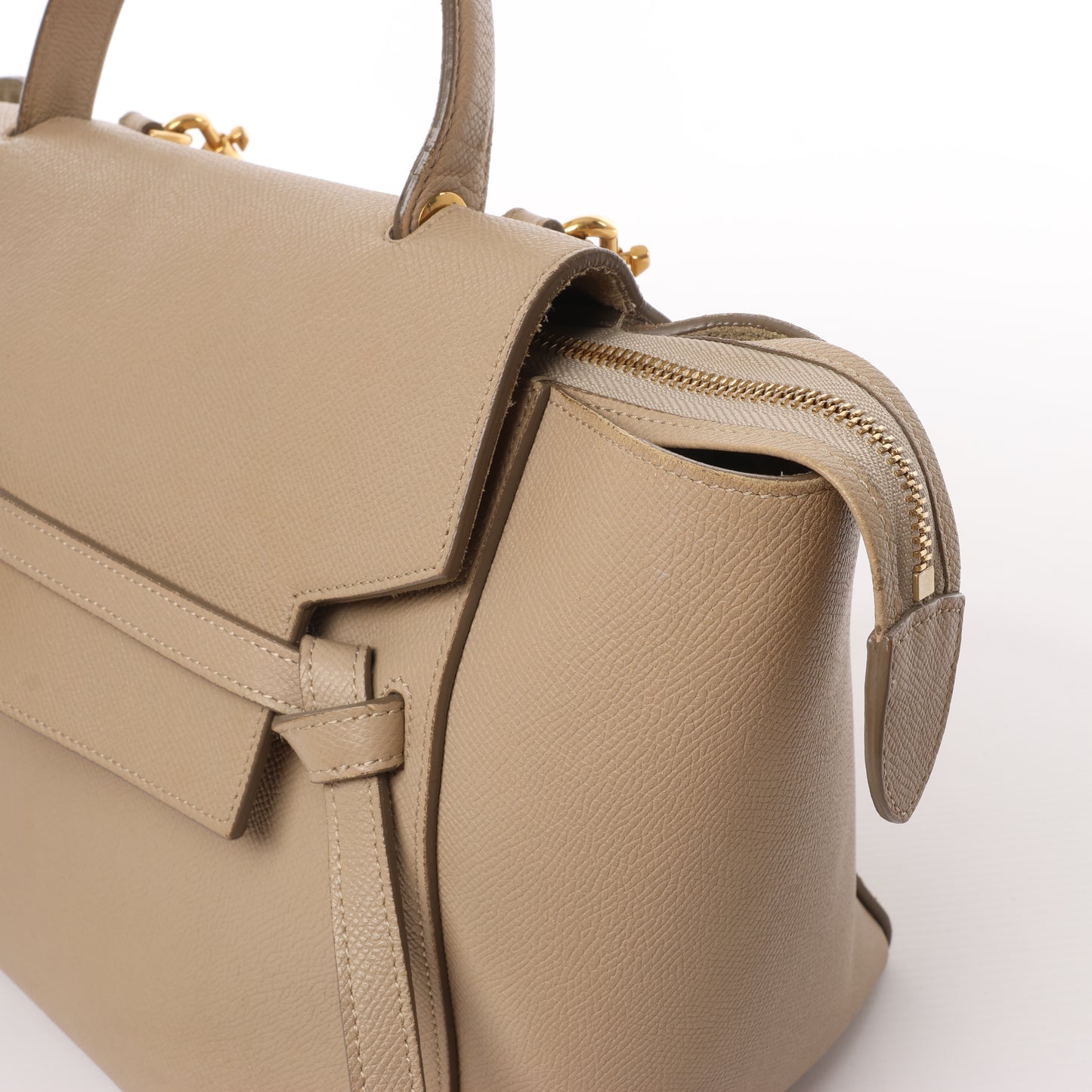Celine Belt Bag Mini 2-Wege-Handtasche aus Leder in Beige