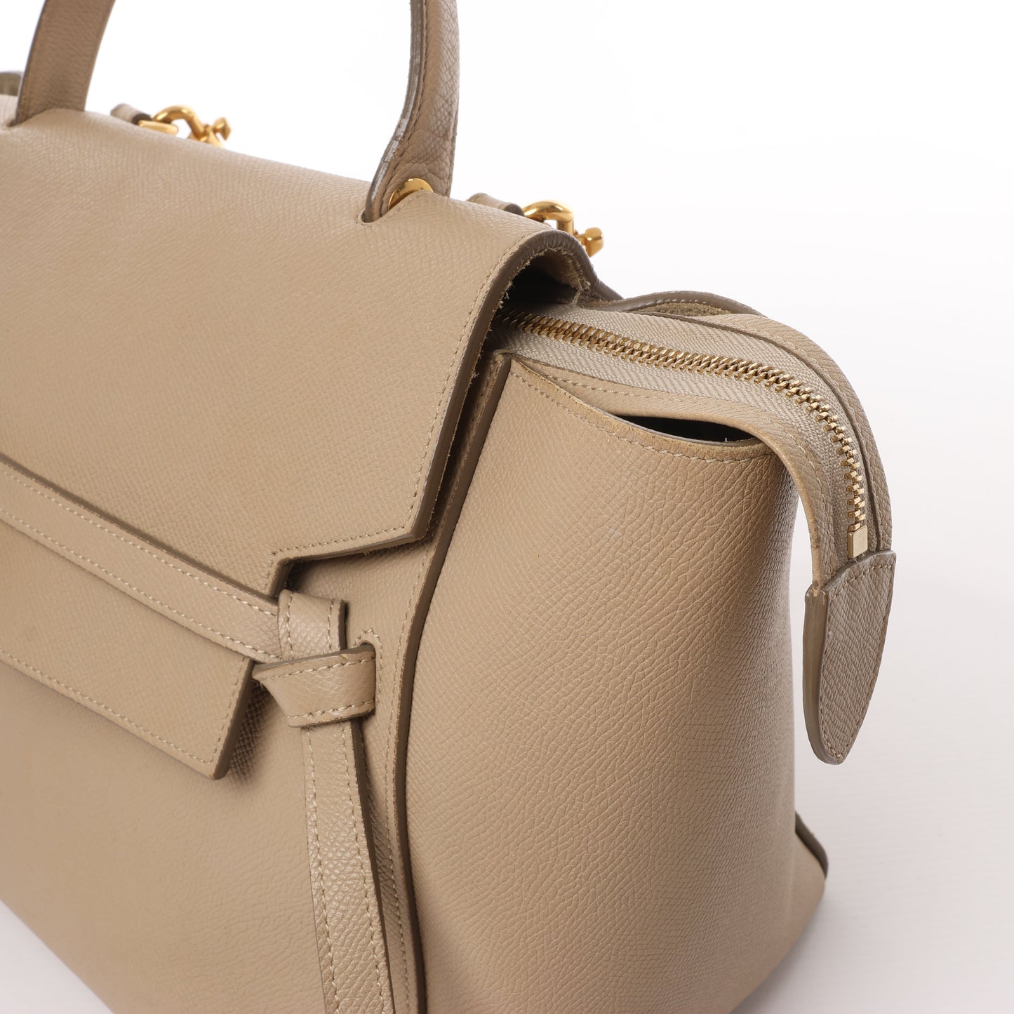Celine Belt Bag Mini 2-Wege-Handtasche aus Leder in Beige