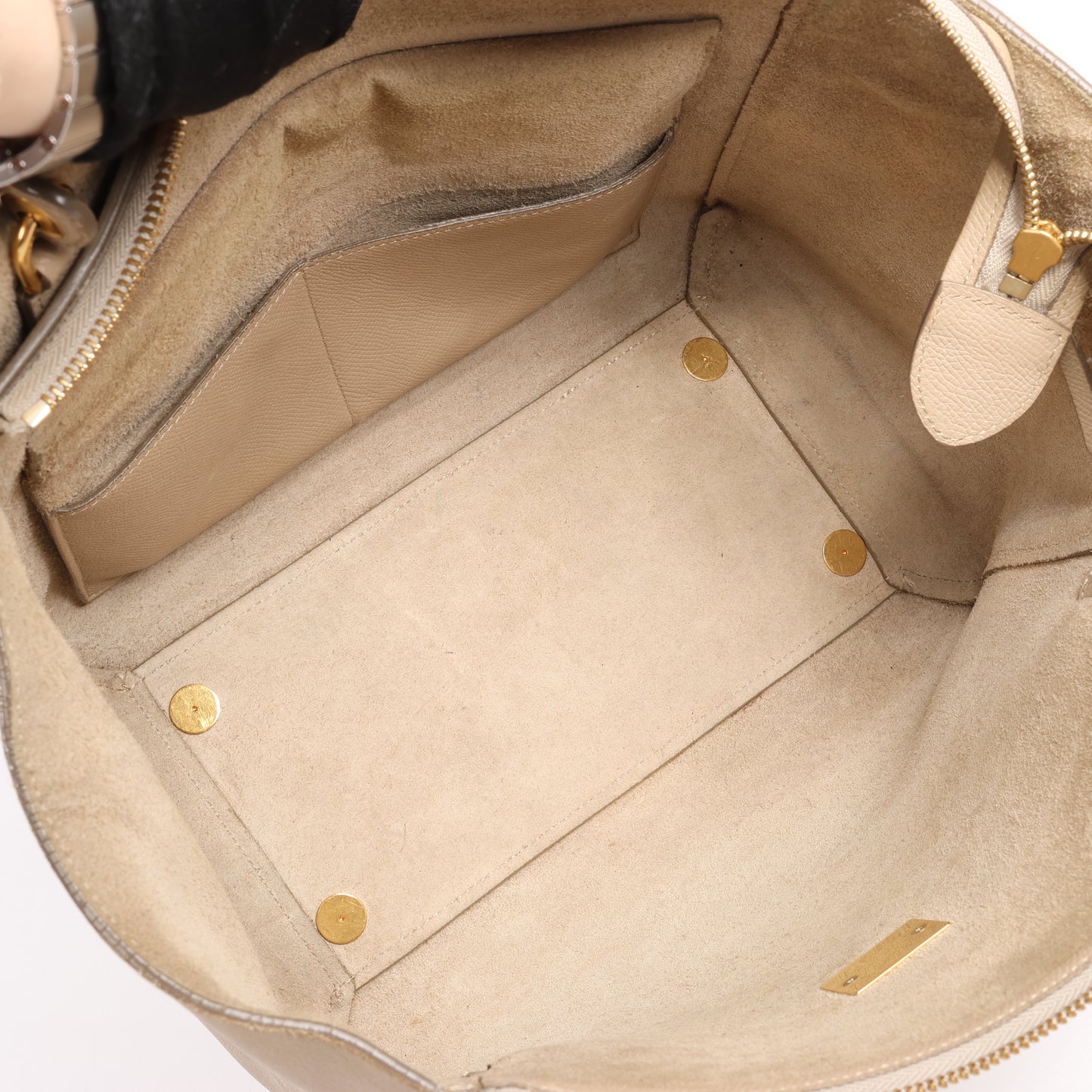 Celine Belt Bag Mini 2-Wege-Handtasche aus Leder in Beige