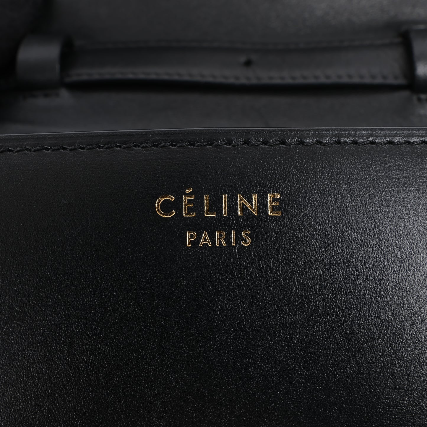 Celine Classic Box Small Leather Shoulder Bag in Black