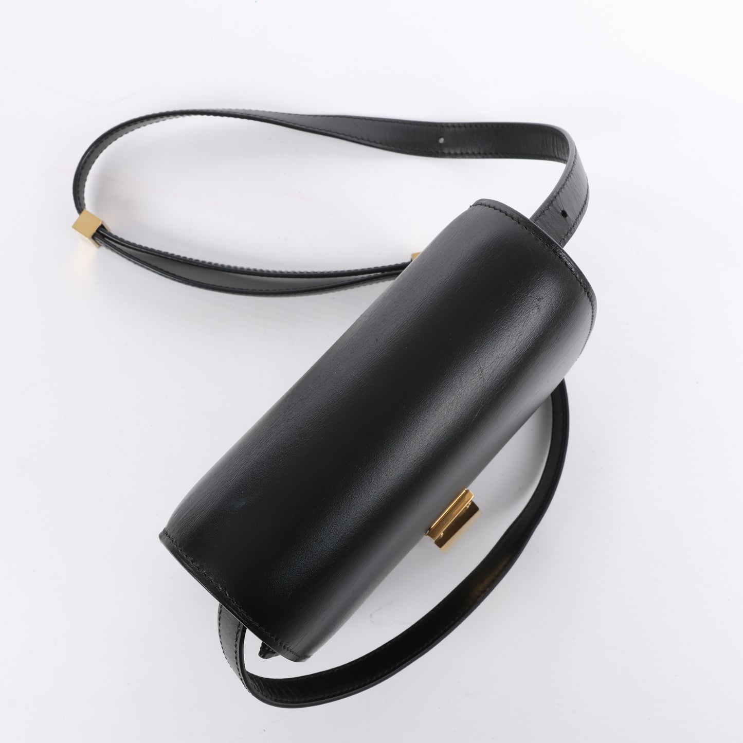 Celine Classic Box Small Leather Shoulder Bag in Black