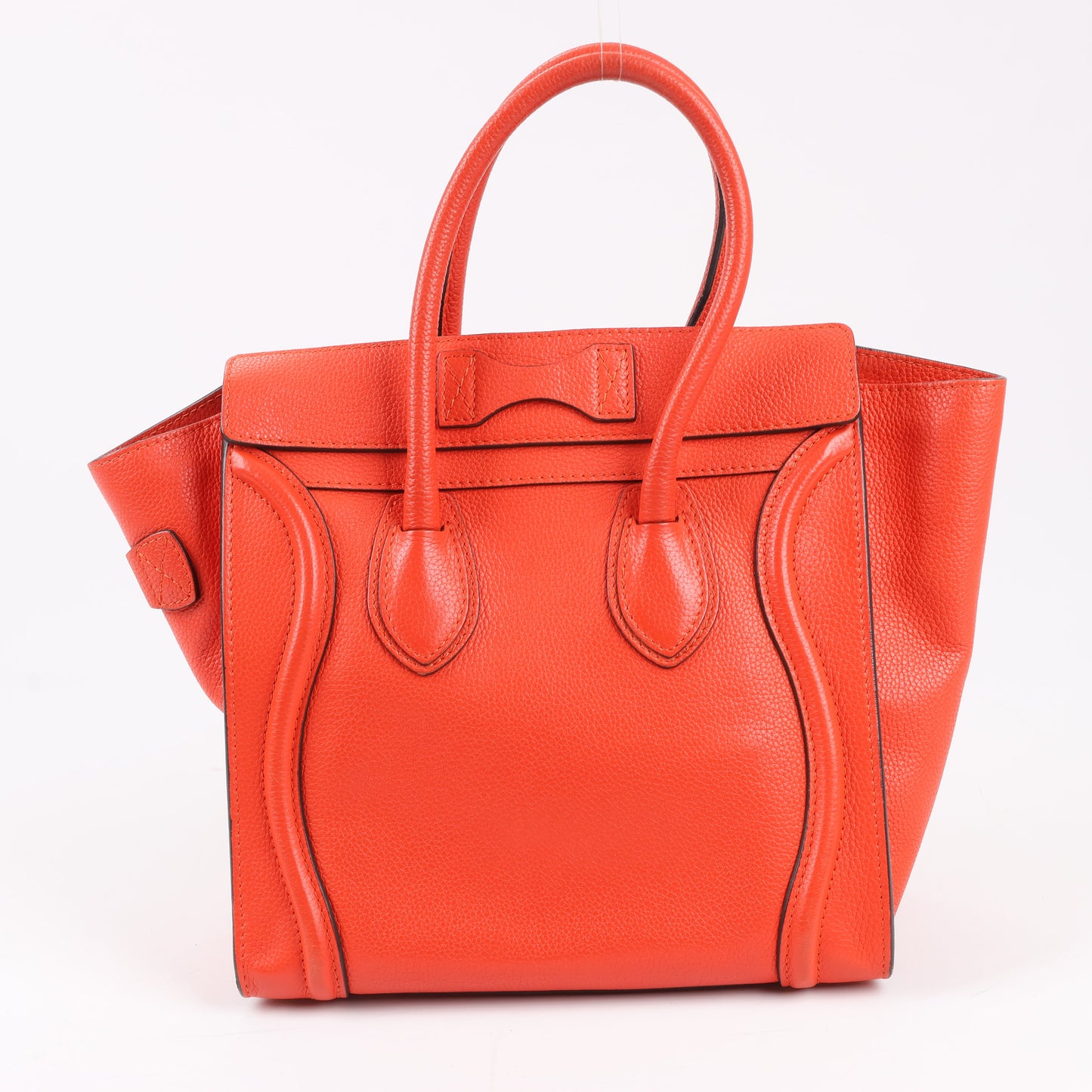 Celine Luggage Micro-Handtasche aus rotem Leder