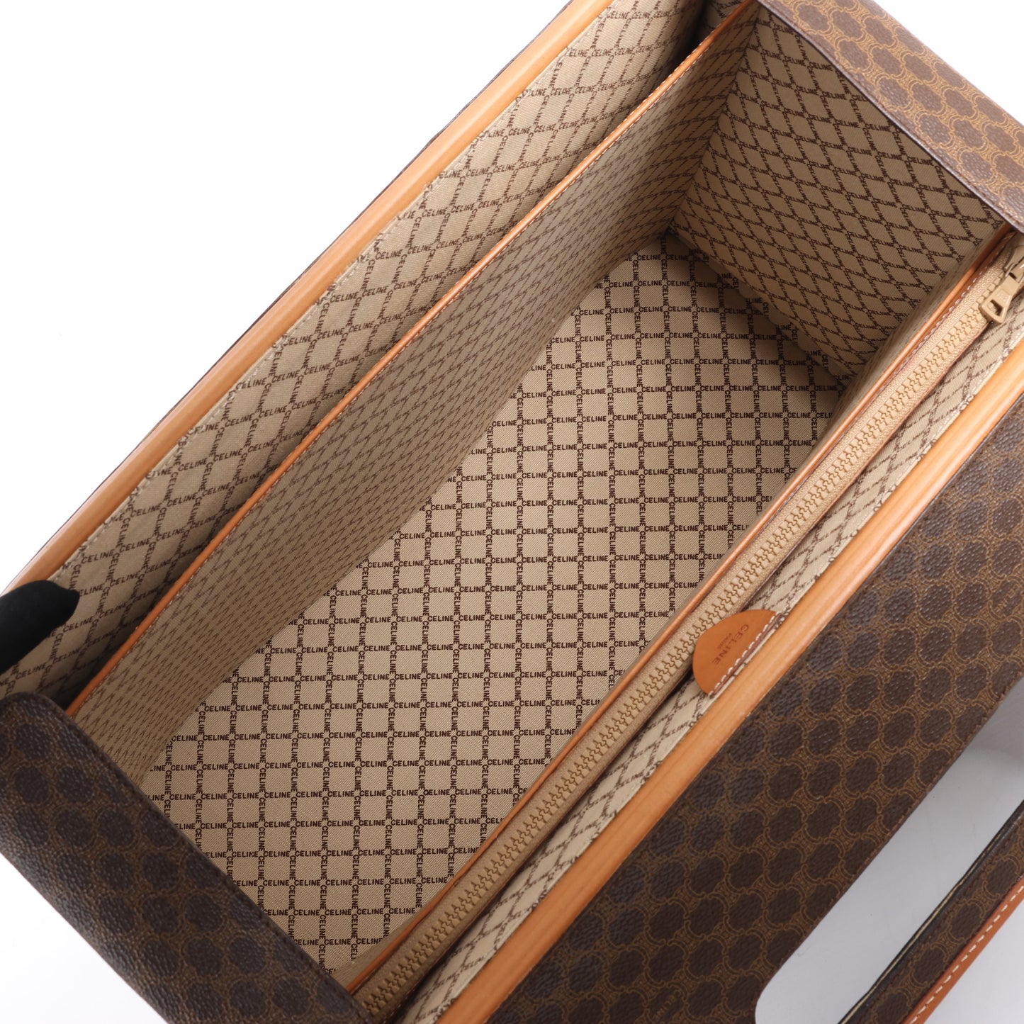 Celine Macadam – Braune Reisetasche aus PVC und Leder