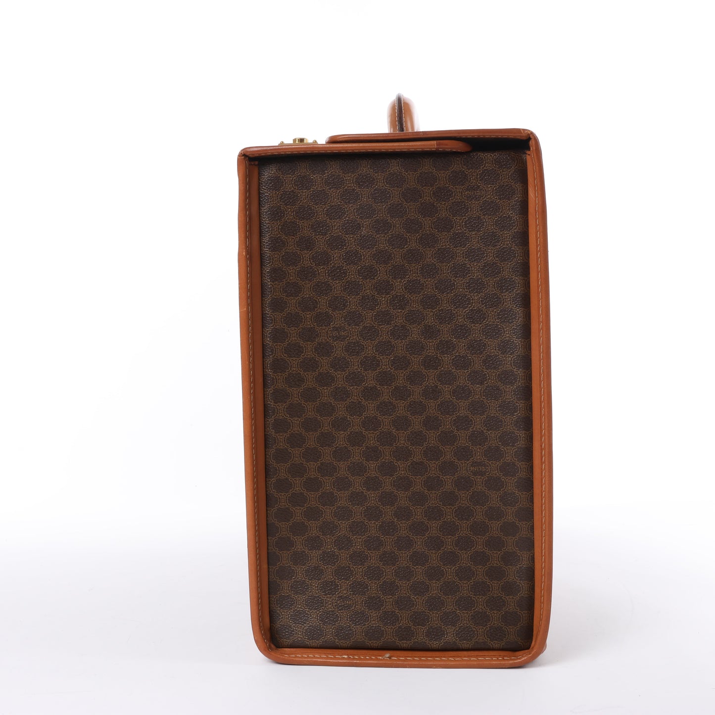 Celine Macadam – Braune Reisetasche aus PVC und Leder