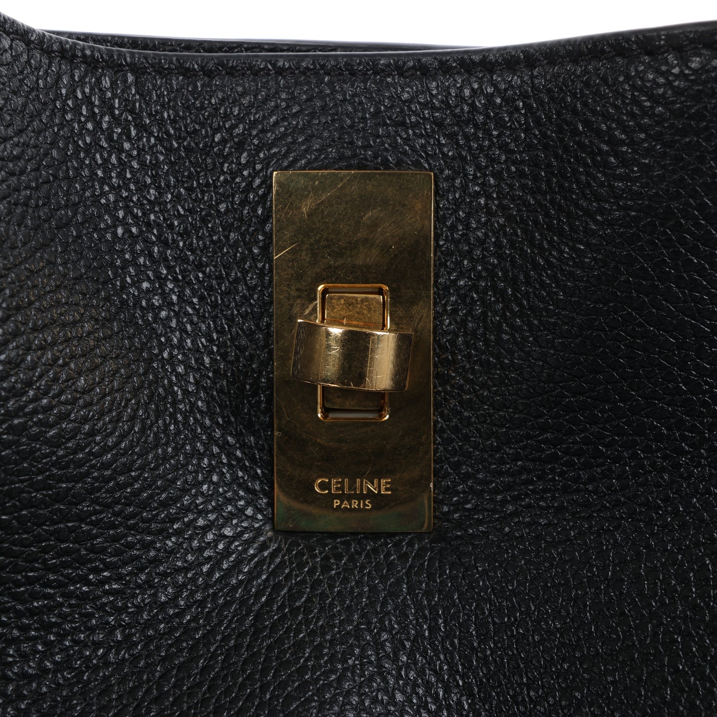 Celine Teen Bucket 16 Leather 2 Way Handbag in Black