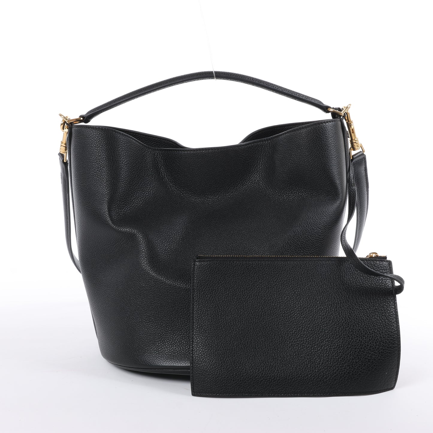 Celine Teen Bucket 16 Leather 2 Way Handbag in Black