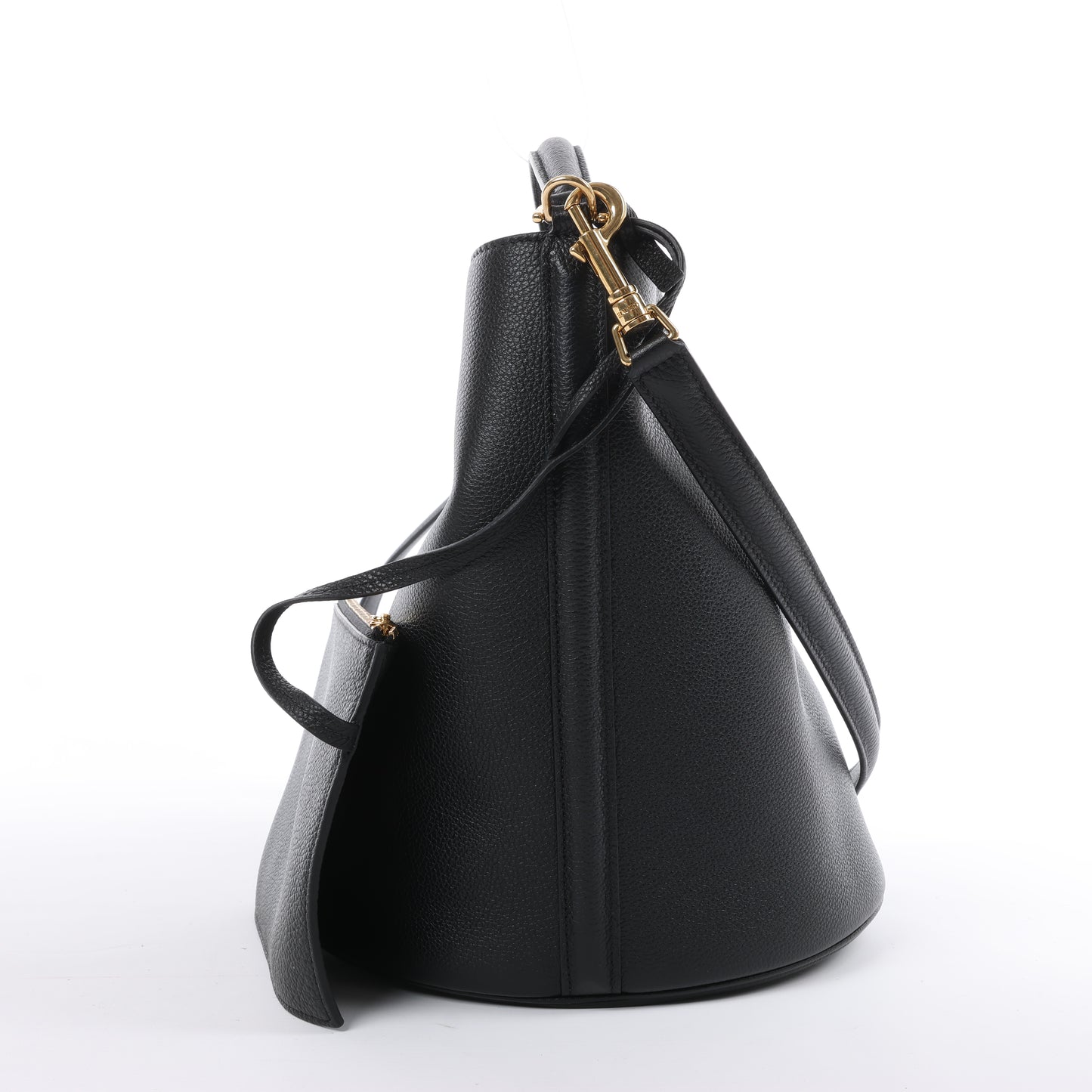 Celine Teen Bucket 16 Leather 2 Way Handbag in Black
