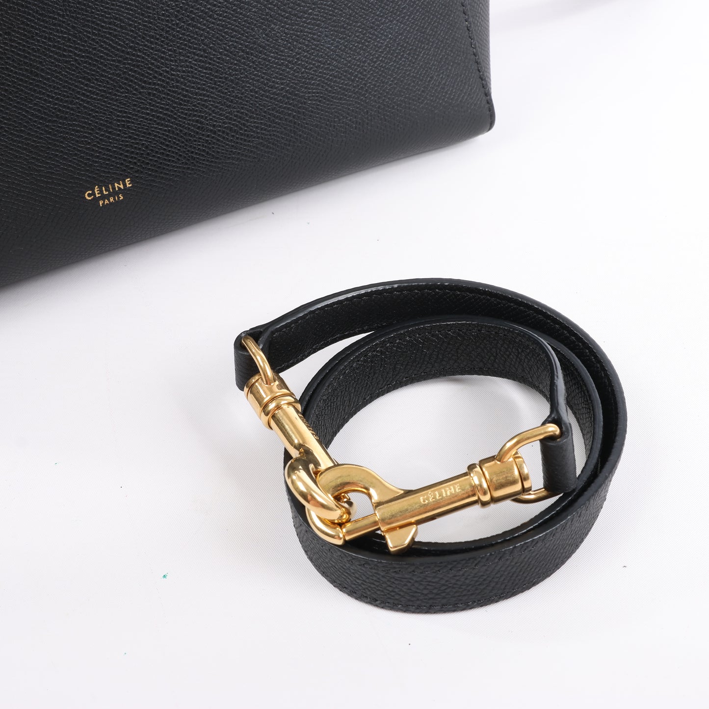Celine – Gürteltasche Mini – 2-Wege-Handtasche aus schwarzem Leder