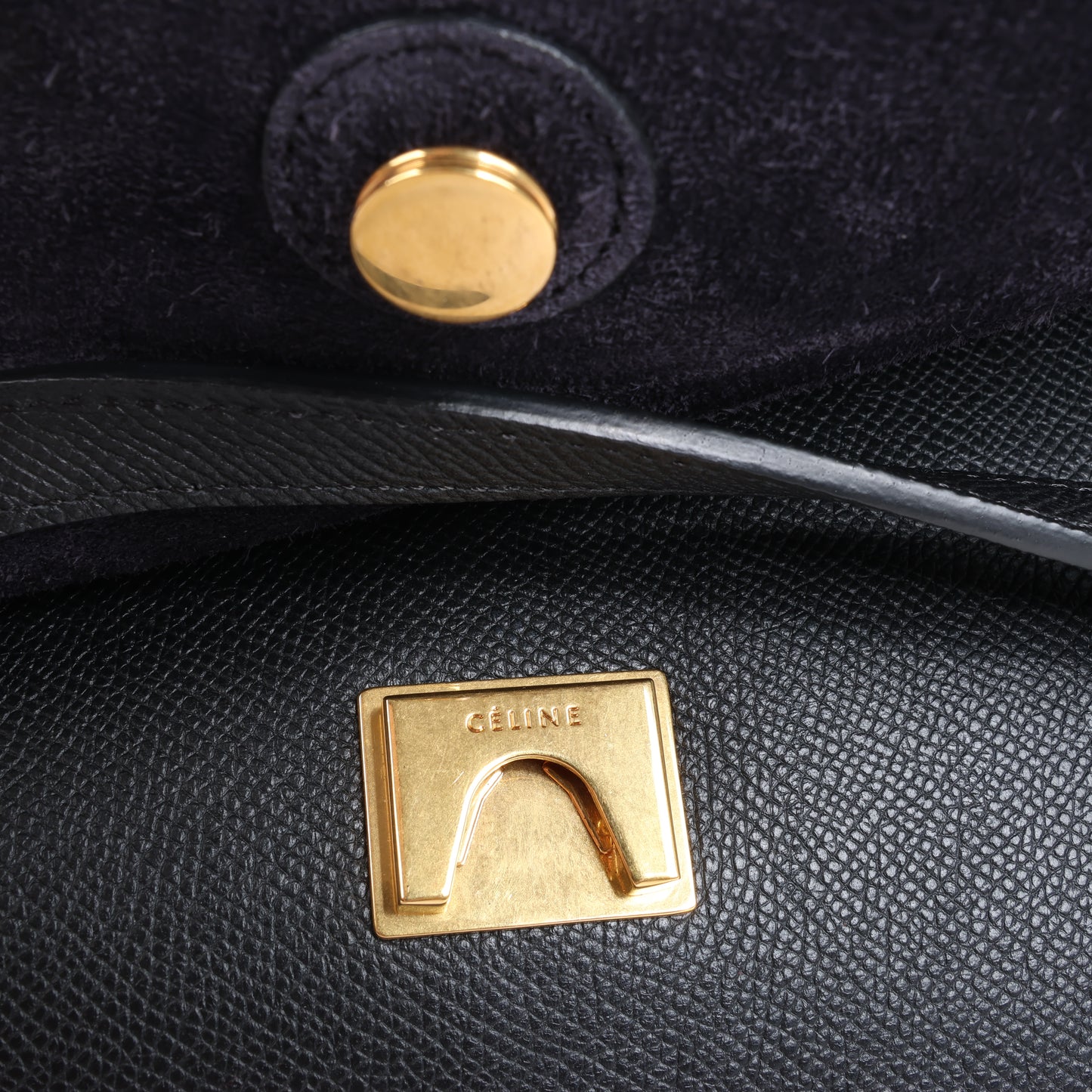 Celine – Gürteltasche Mini – 2-Wege-Handtasche aus schwarzem Leder