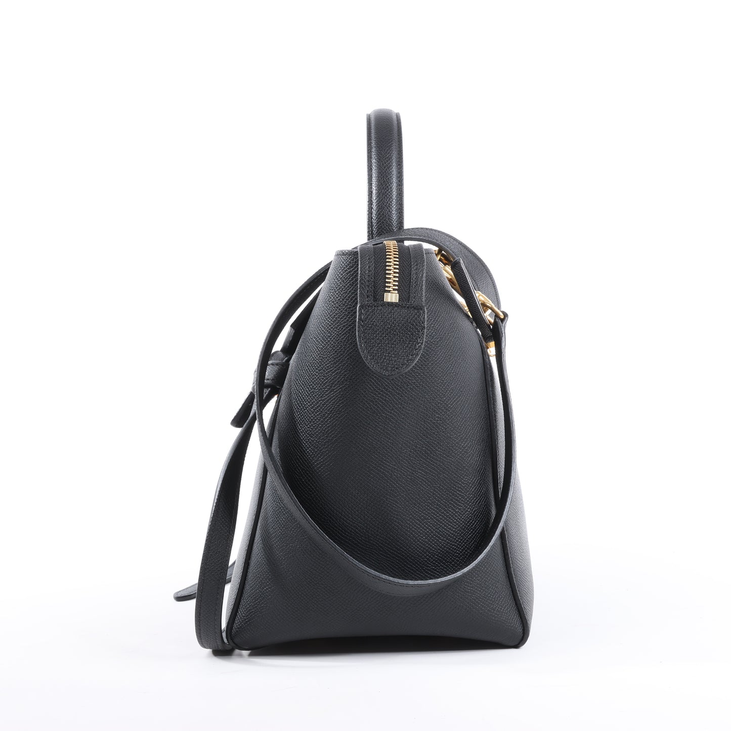 Celine – Gürteltasche Mini – 2-Wege-Handtasche aus schwarzem Leder