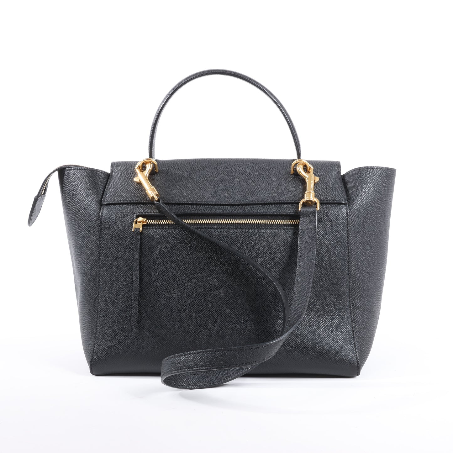 Celine – Gürteltasche Mini – 2-Wege-Handtasche aus schwarzem Leder