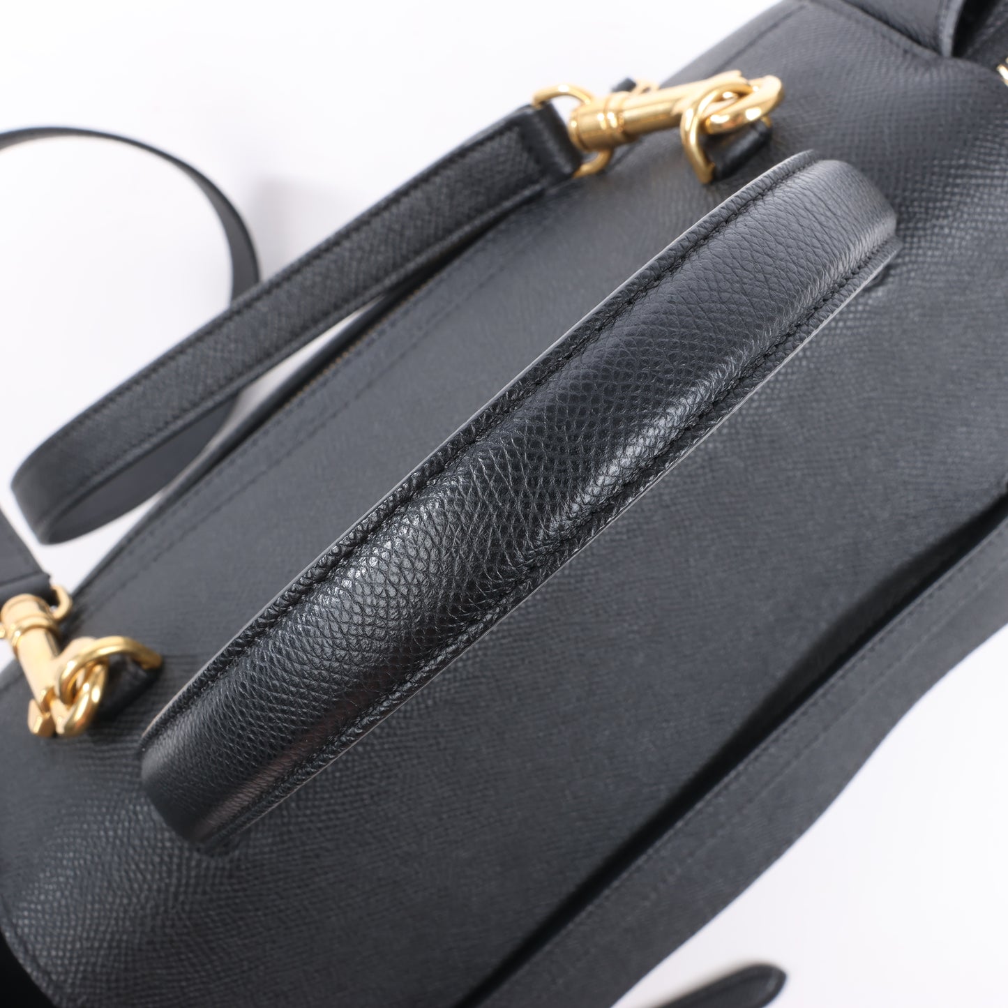 Celine – Gürteltasche Mini – 2-Wege-Handtasche aus schwarzem Leder