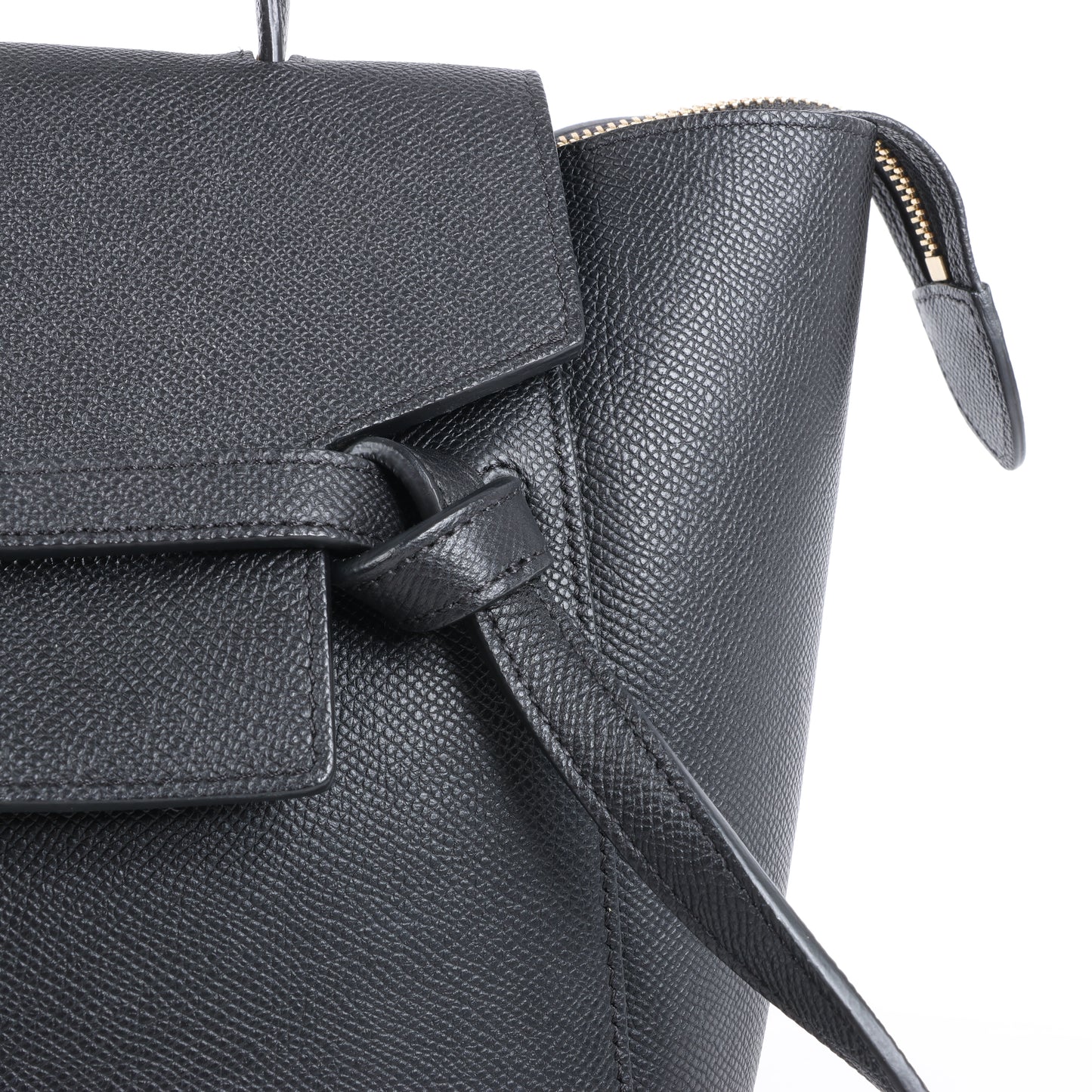 Celine – Gürteltasche Mini – 2-Wege-Handtasche aus schwarzem Leder