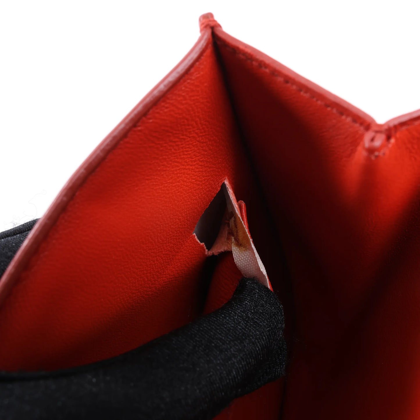 CELINE Classic Box mittelgroße Umhängetasche aus rotem Leder