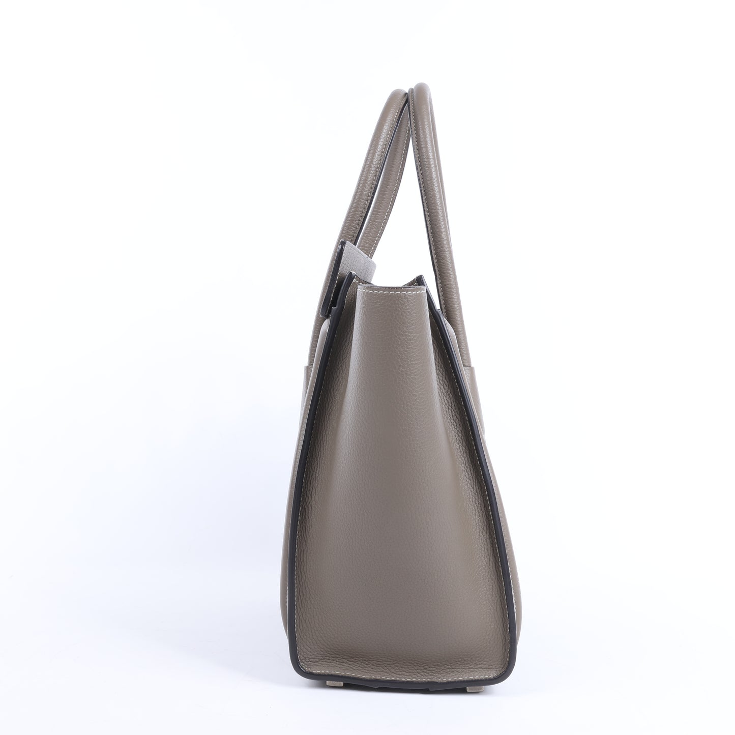 CELINE Luggage Micro Lederhandtasche in Greige