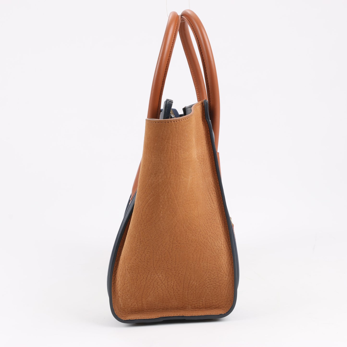 CELINE Luggage Micro Leder x Wildleder Handtasche dreifarbig in Braun