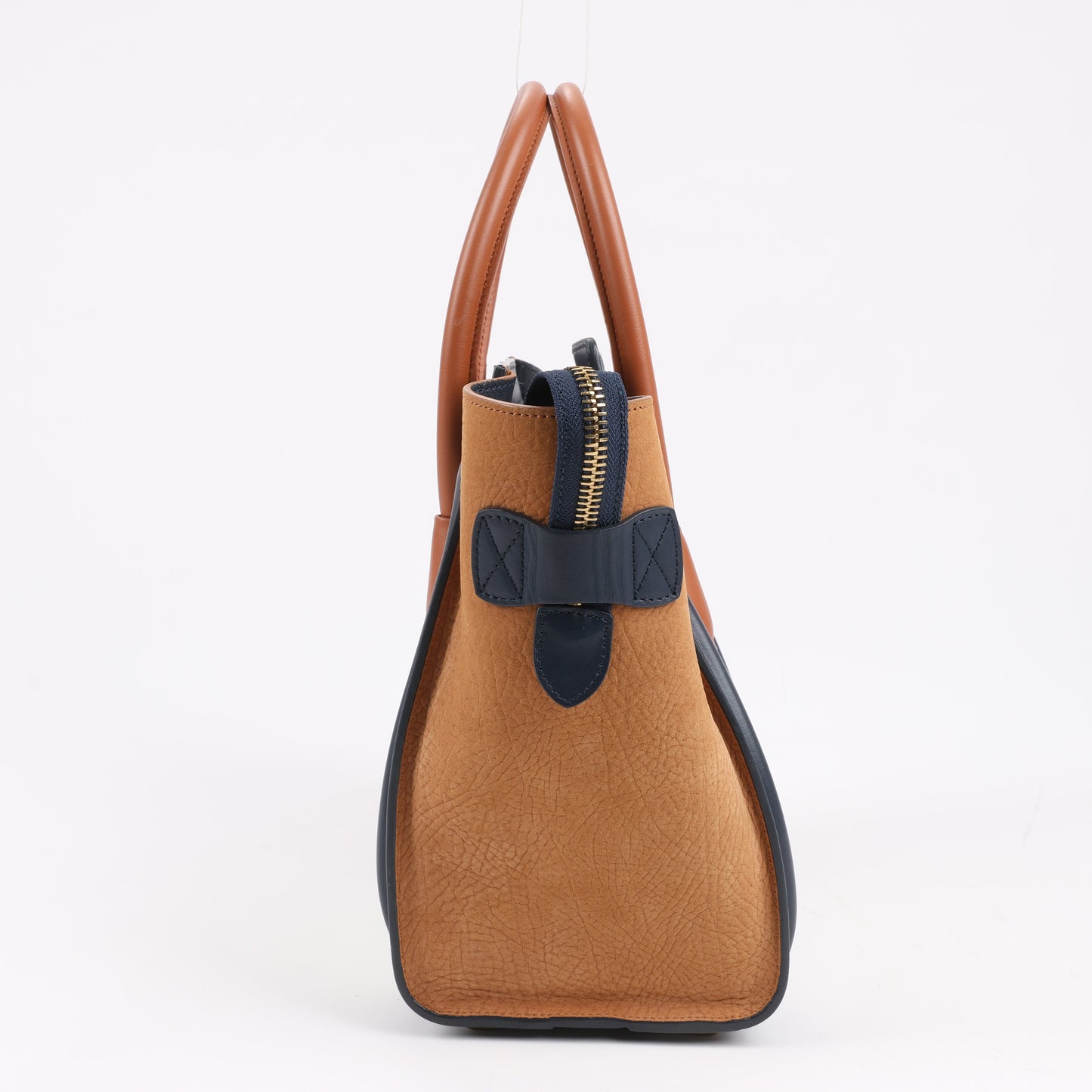CELINE Luggage Micro Leder x Wildleder Handtasche dreifarbig in Braun