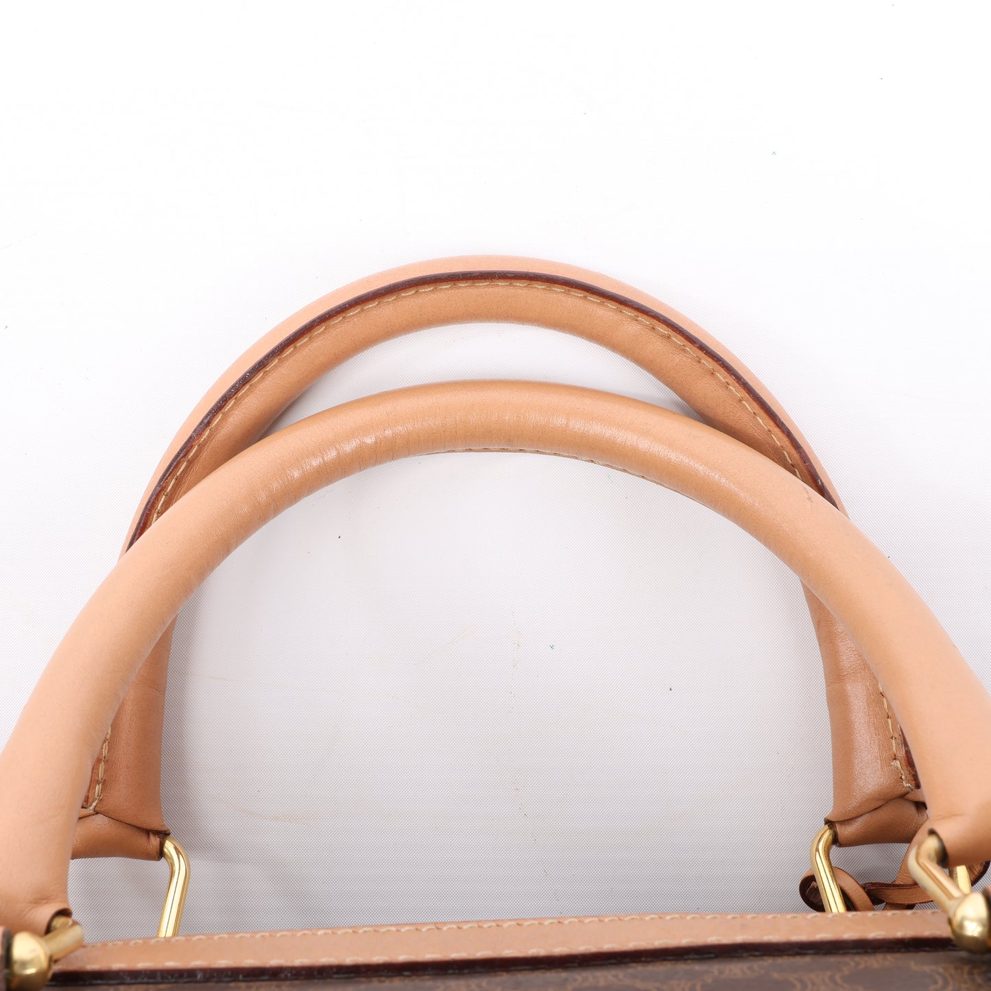 Celine Macadam Boston Reisetasche aus PVC und Leder in Braun
