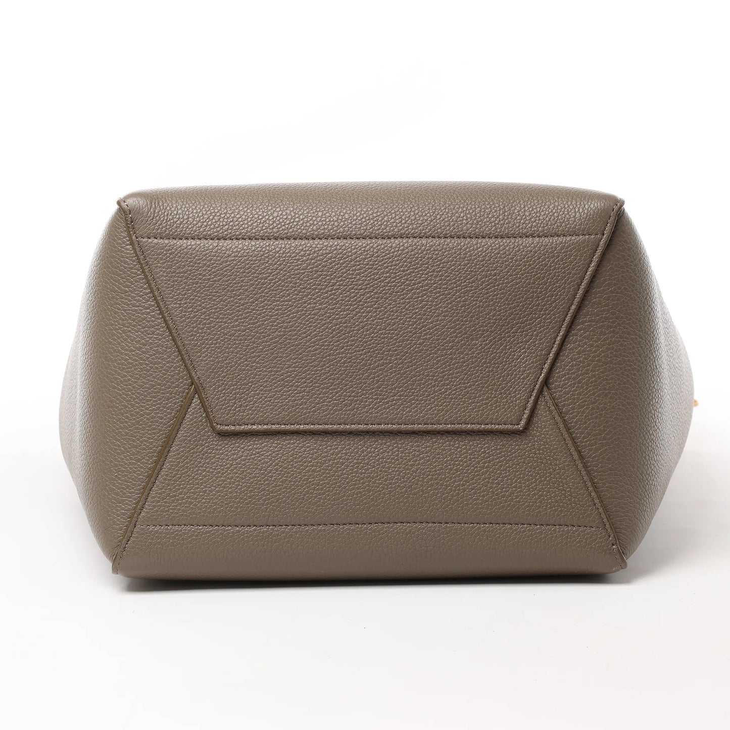 CELINE Seau Sangle Bucket Leder-Umhängetasche in Greige