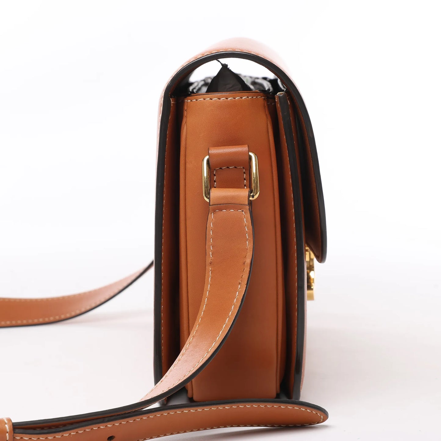 Celine Triomphe Classic Schultertasche aus Leder in Braun