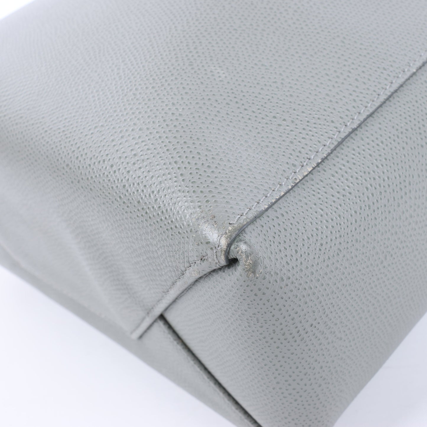 CELINE Vertical Cabas Kleine 2-Wege-Handtasche aus Leder in Grau