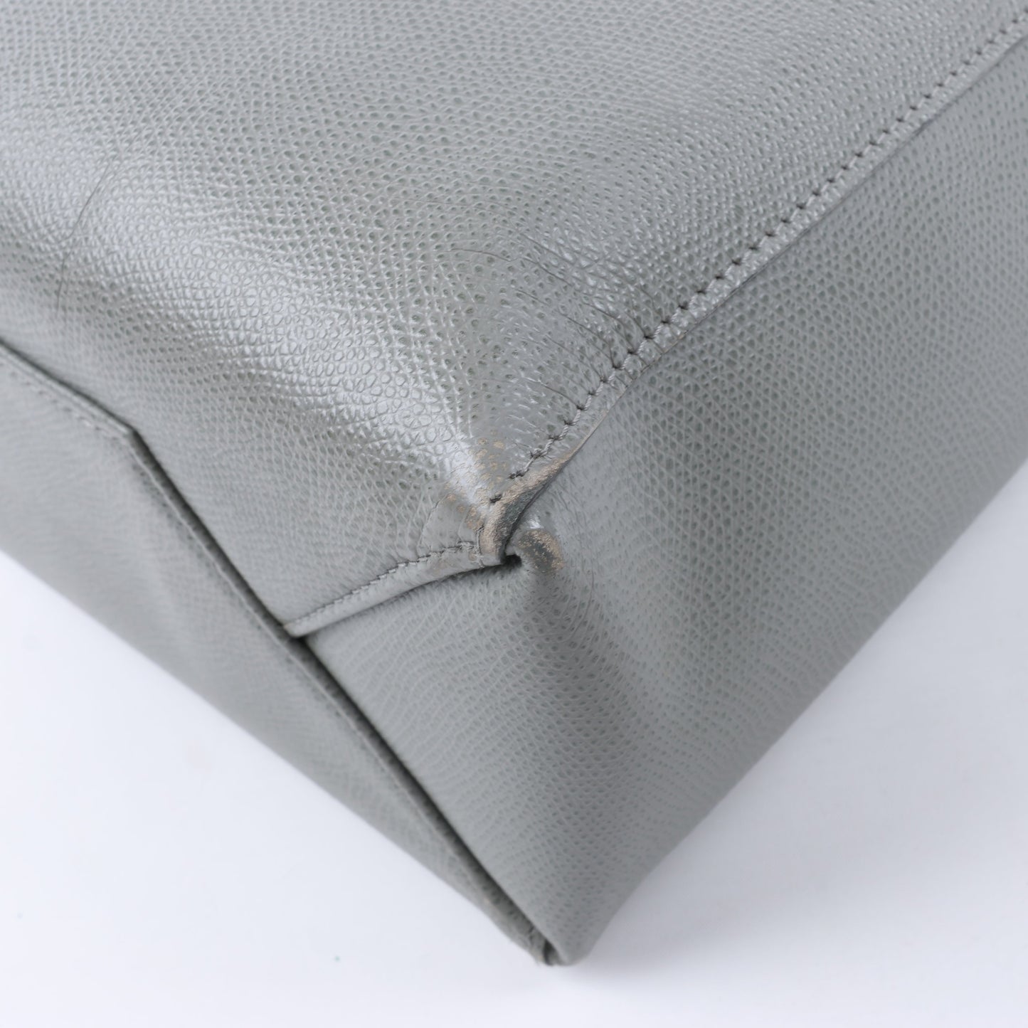 CELINE Vertical Cabas Kleine 2-Wege-Handtasche aus Leder in Grau