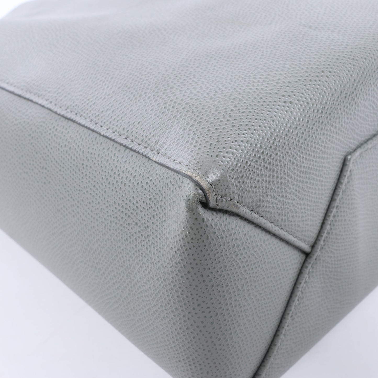 CELINE Vertical Cabas Kleine 2-Wege-Handtasche aus Leder in Grau