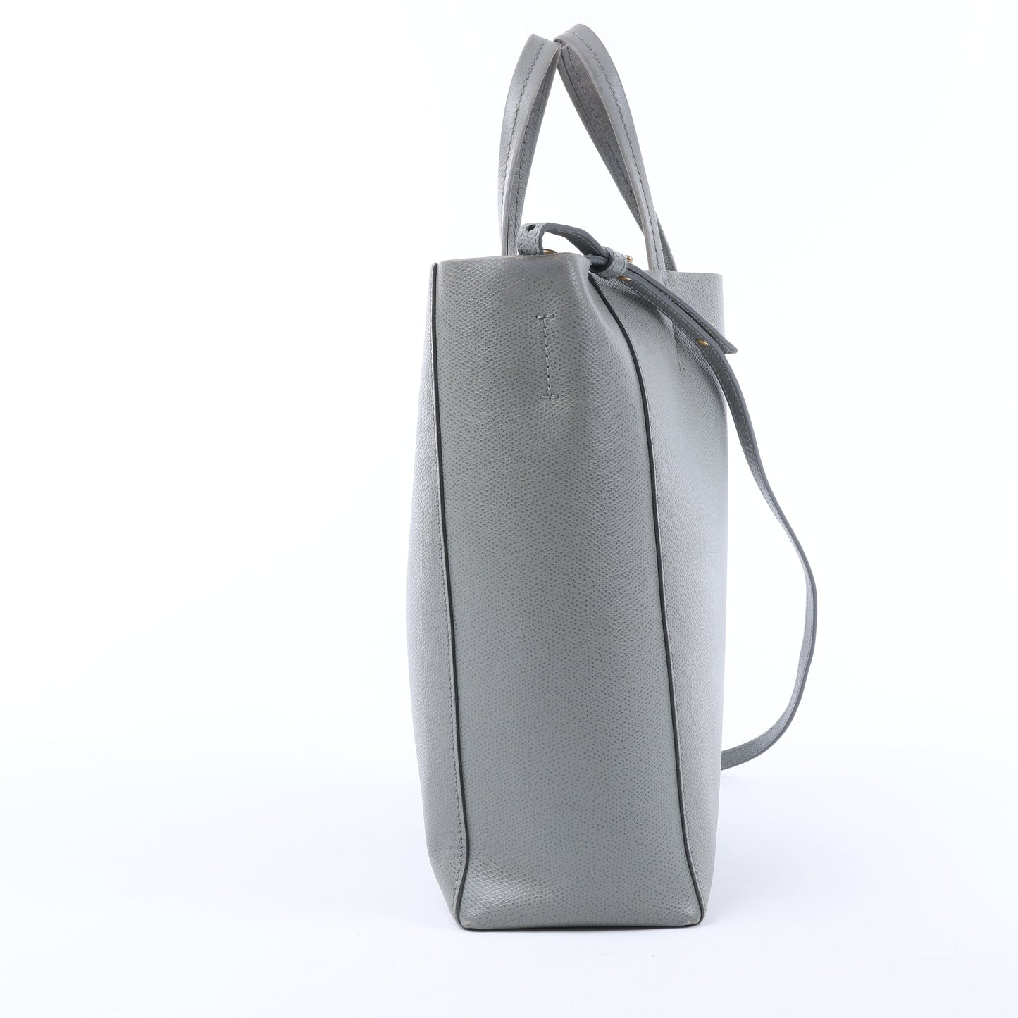 CELINE Vertical Cabas Kleine 2-Wege-Handtasche aus Leder in Grau