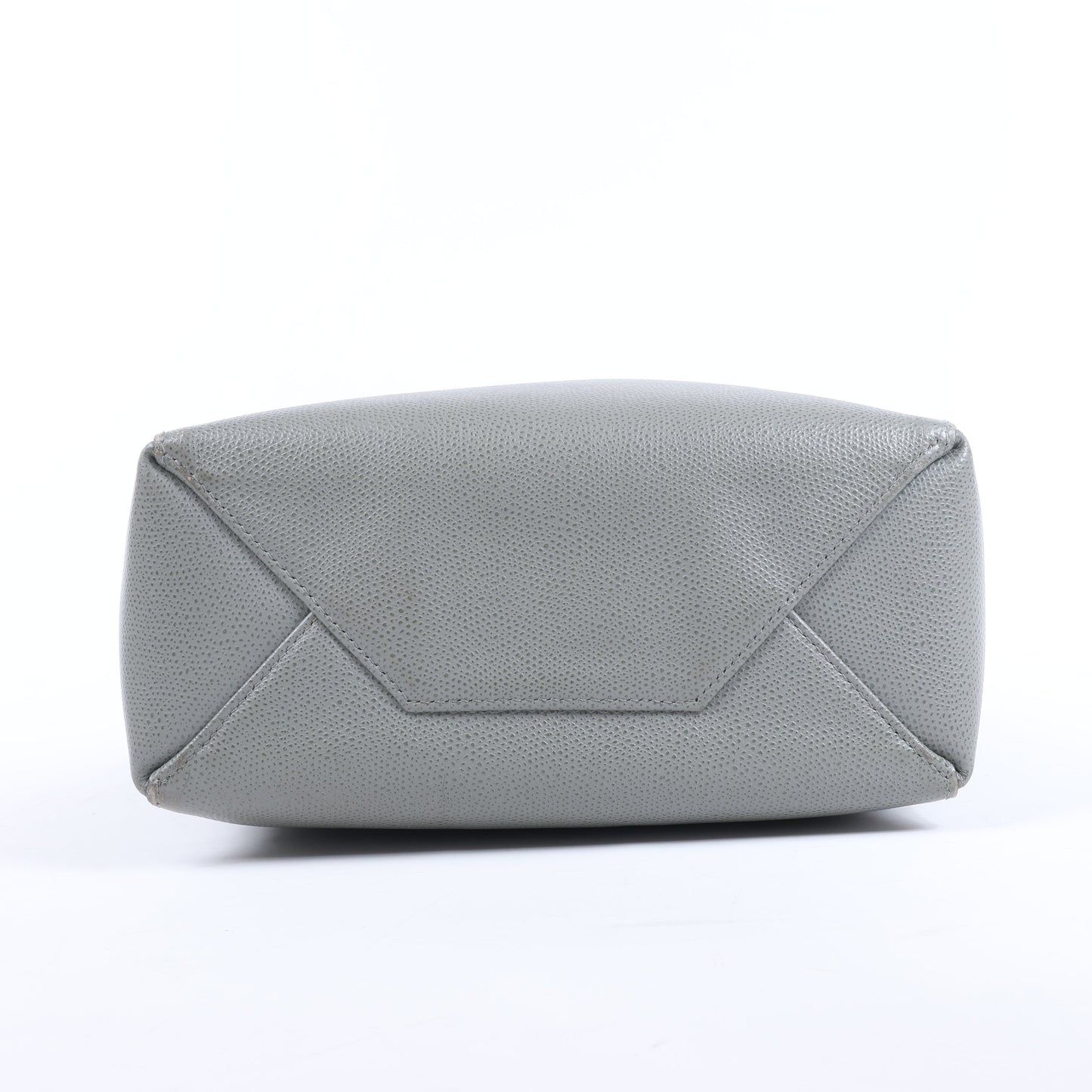 CELINE Vertical Cabas Kleine 2-Wege-Handtasche aus Leder in Grau