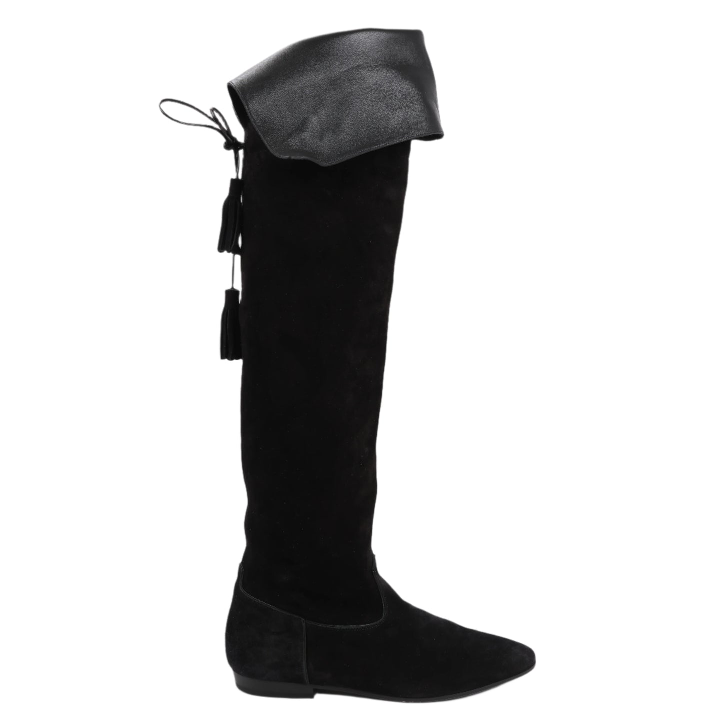 Celine Chat Botté Overknee-Stiefel aus Wildleder-Kalbsleder in Größe 38 RM0220