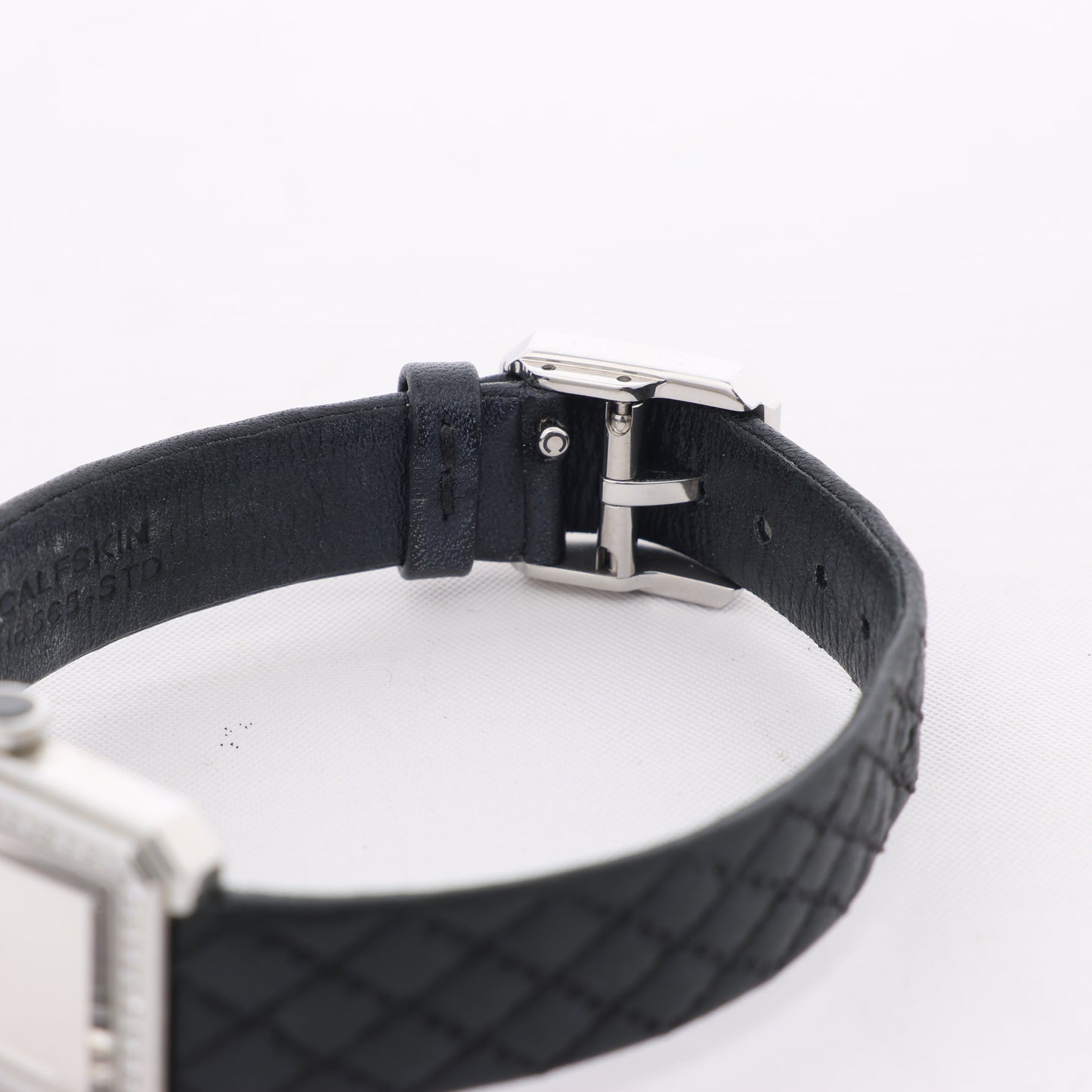 Chanel Boyfriend H6955 KTF95332 SS & Leder QZ Uhr mit silbernem Zifferblatt