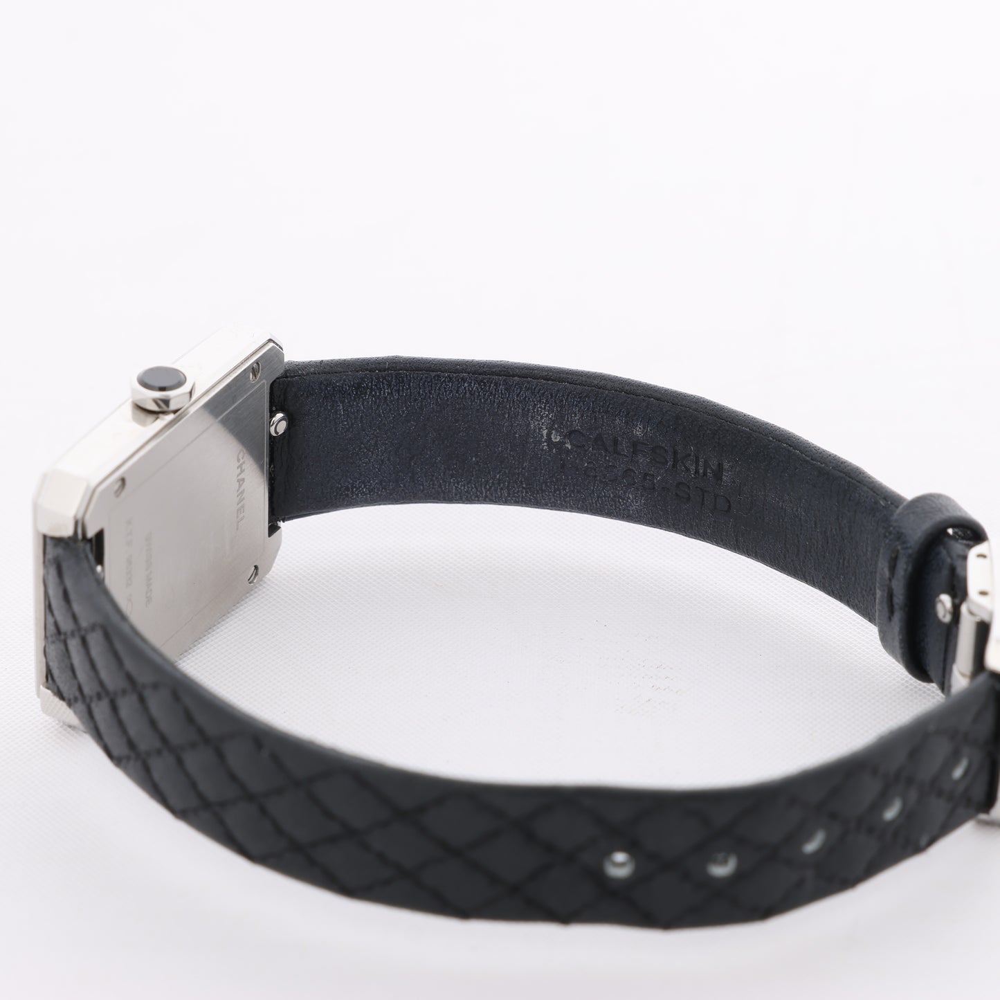 Chanel Boyfriend H6955 KTF95332 SS & Leder QZ Uhr mit silbernem Zifferblatt