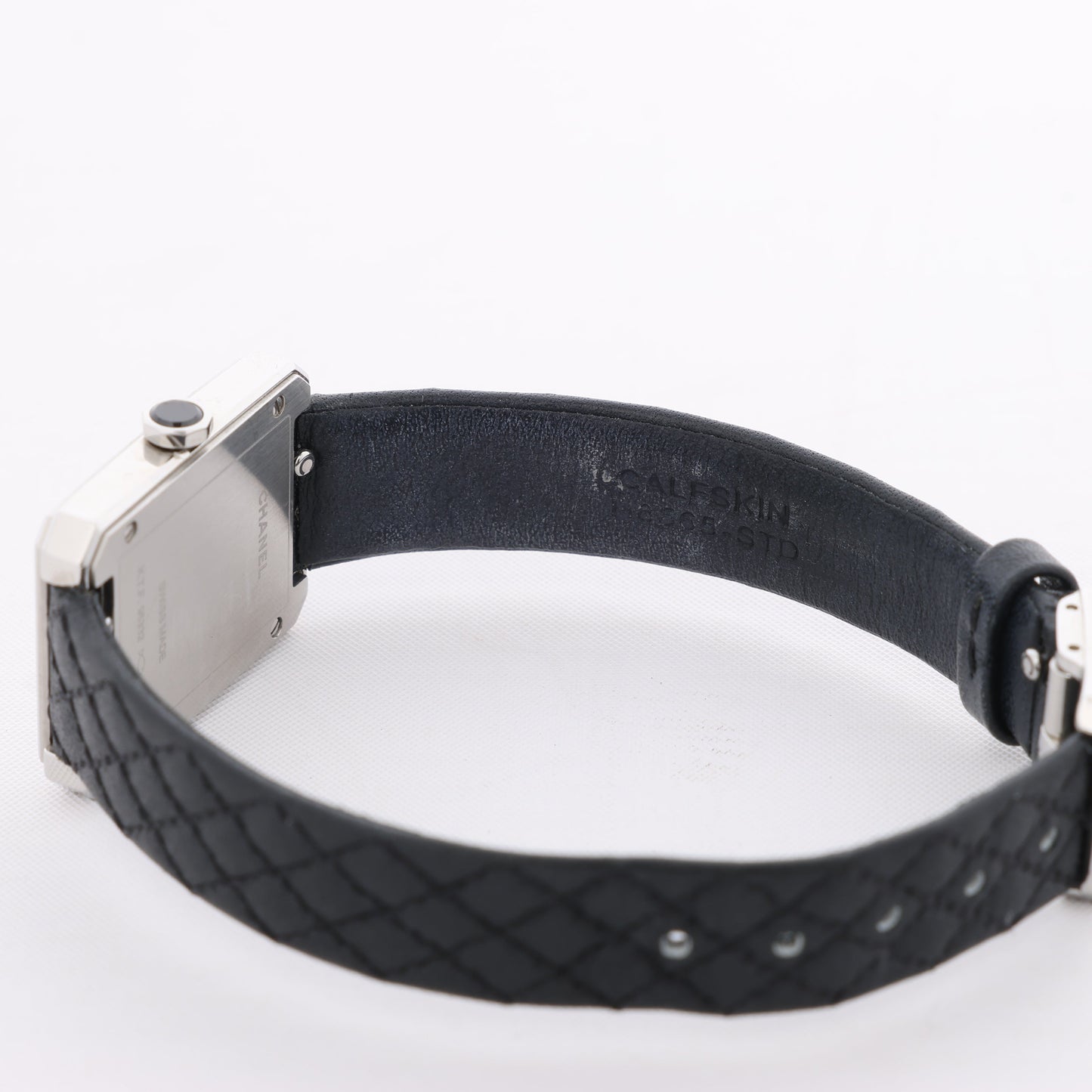 Chanel Boyfriend H6955 KTF95332 SS & Leder QZ Uhr mit silbernem Zifferblatt