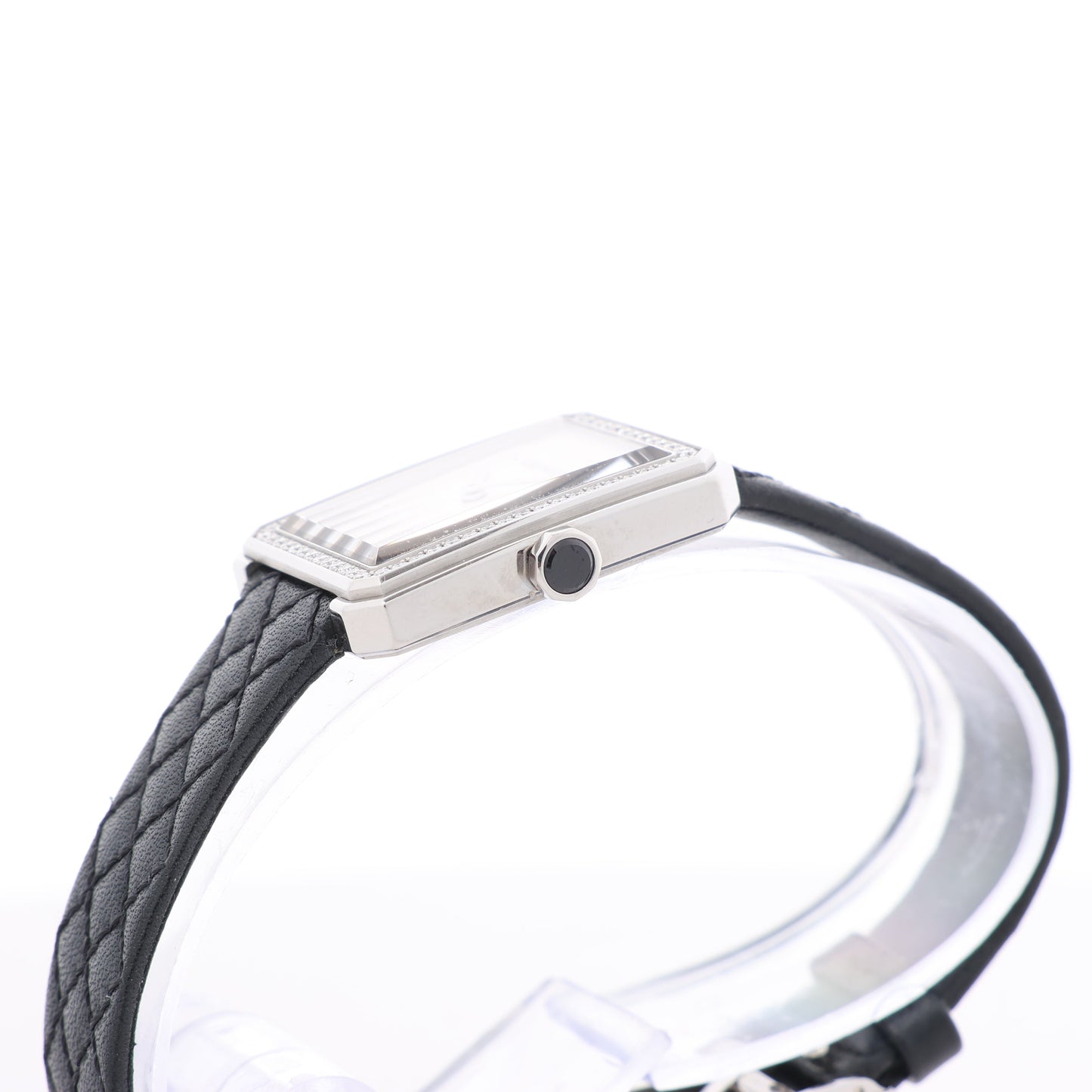 Chanel Boyfriend H6955 KTF95332 SS & Leder QZ Uhr mit silbernem Zifferblatt
