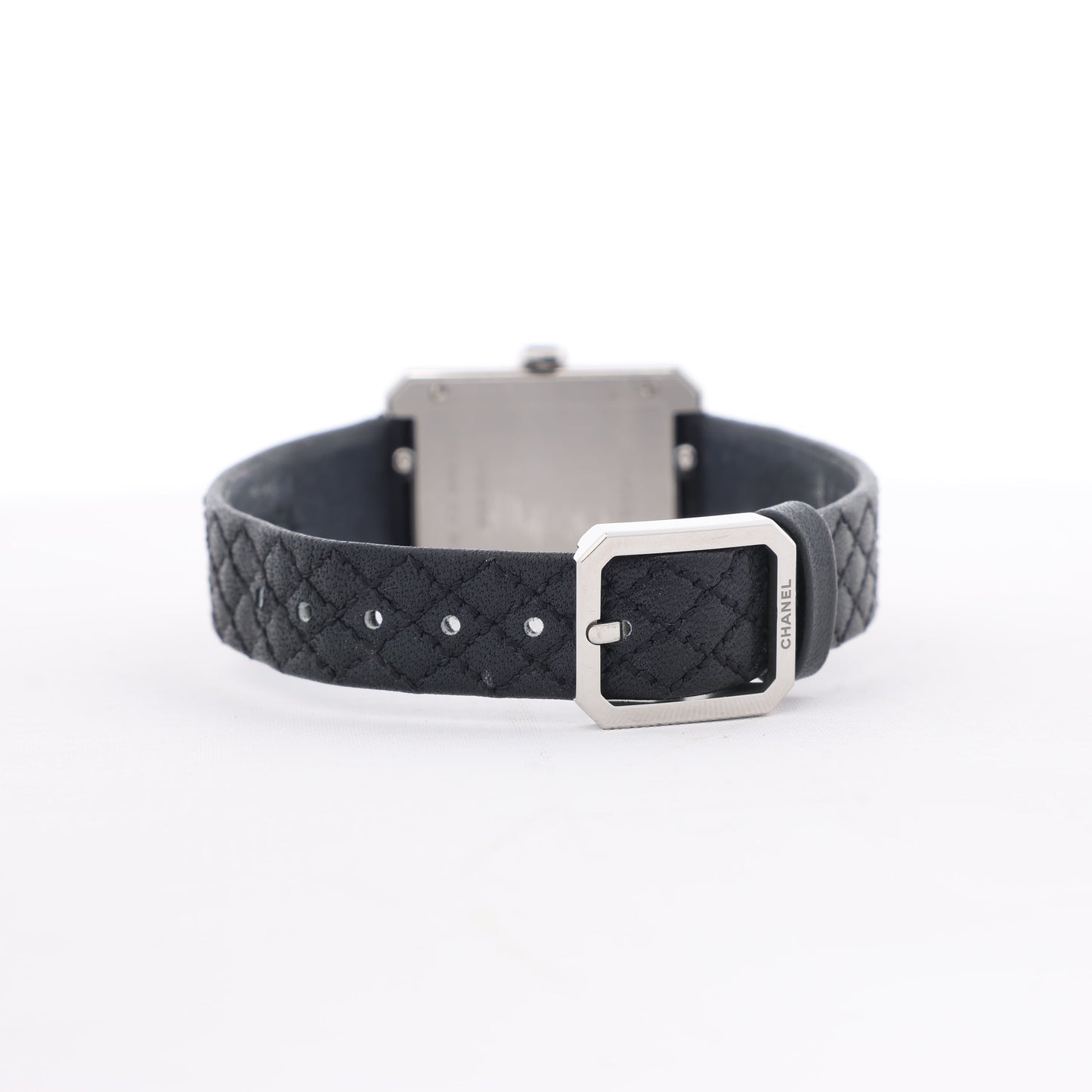 Chanel Boyfriend H6955 KTF95332 SS & Leder QZ Uhr mit silbernem Zifferblatt