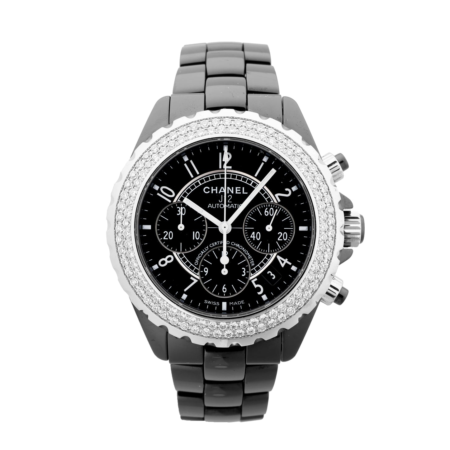 Chanel J12 H1009 IG17972 SS×CE AT Uhr mit schwarzem Zifferblatt