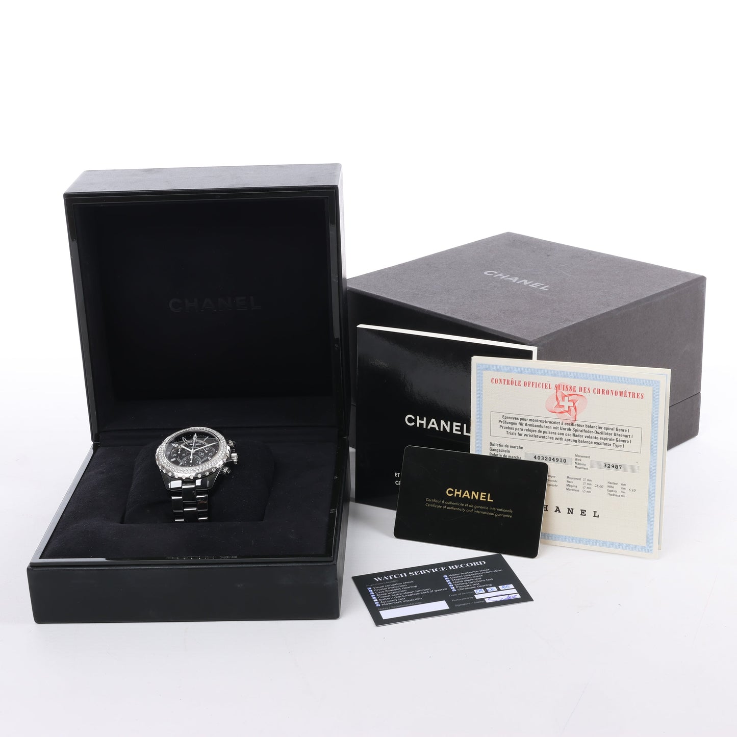 Chanel J12 H1009 IG17972 SS×CE AT Uhr mit schwarzem Zifferblatt
