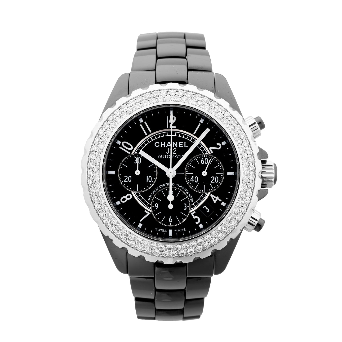 Chanel J12 H1009 IG17972 SS×CE AT Uhr mit schwarzem Zifferblatt