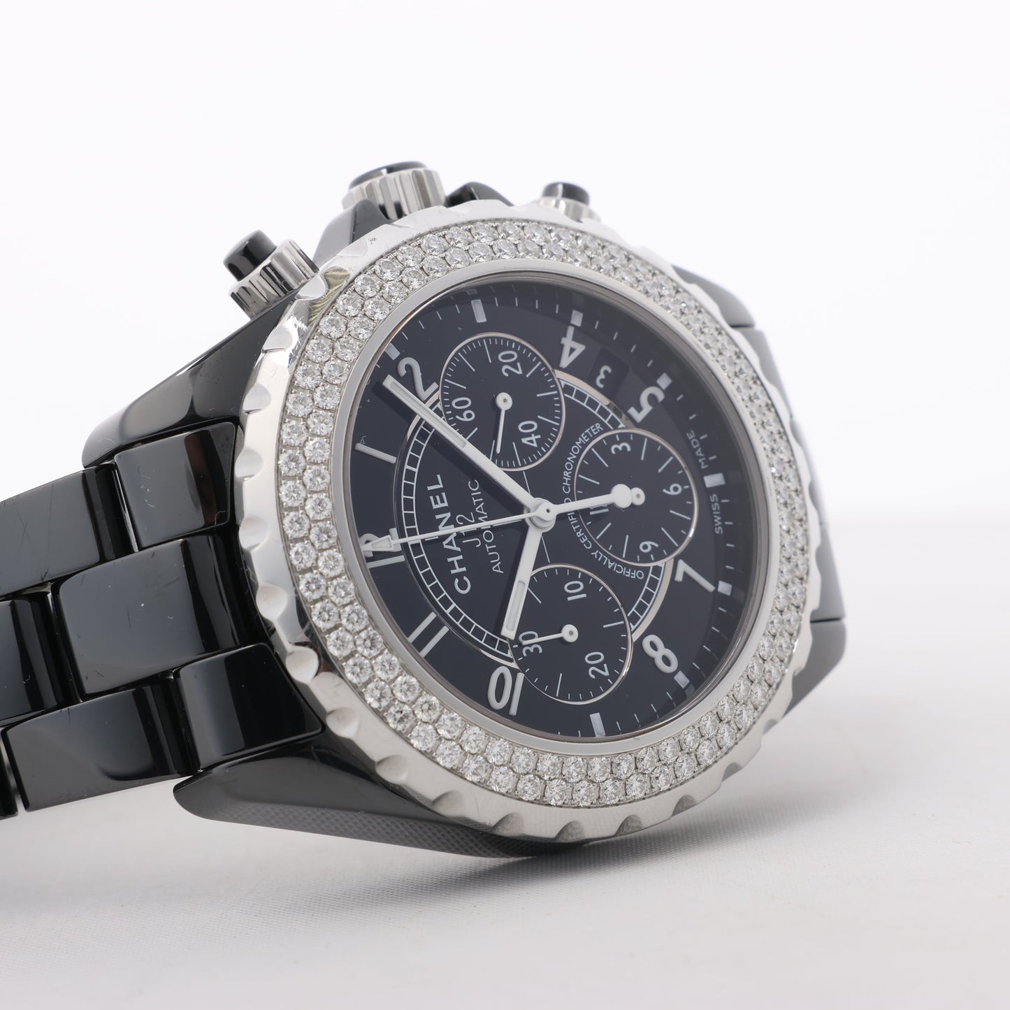 Chanel J12 H1009 IG17972 SS×CE AT Uhr mit schwarzem Zifferblatt