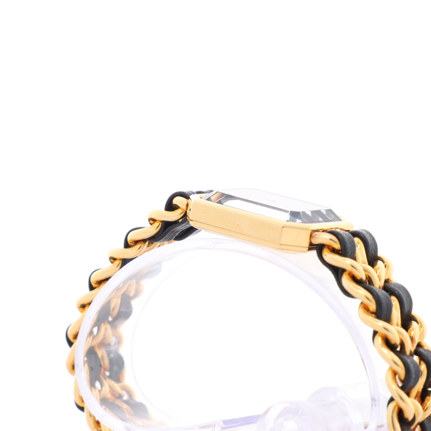 Chanel Premiere XL H0001 GN08533 GP & Leder QZ schwarzes Zifferblatt