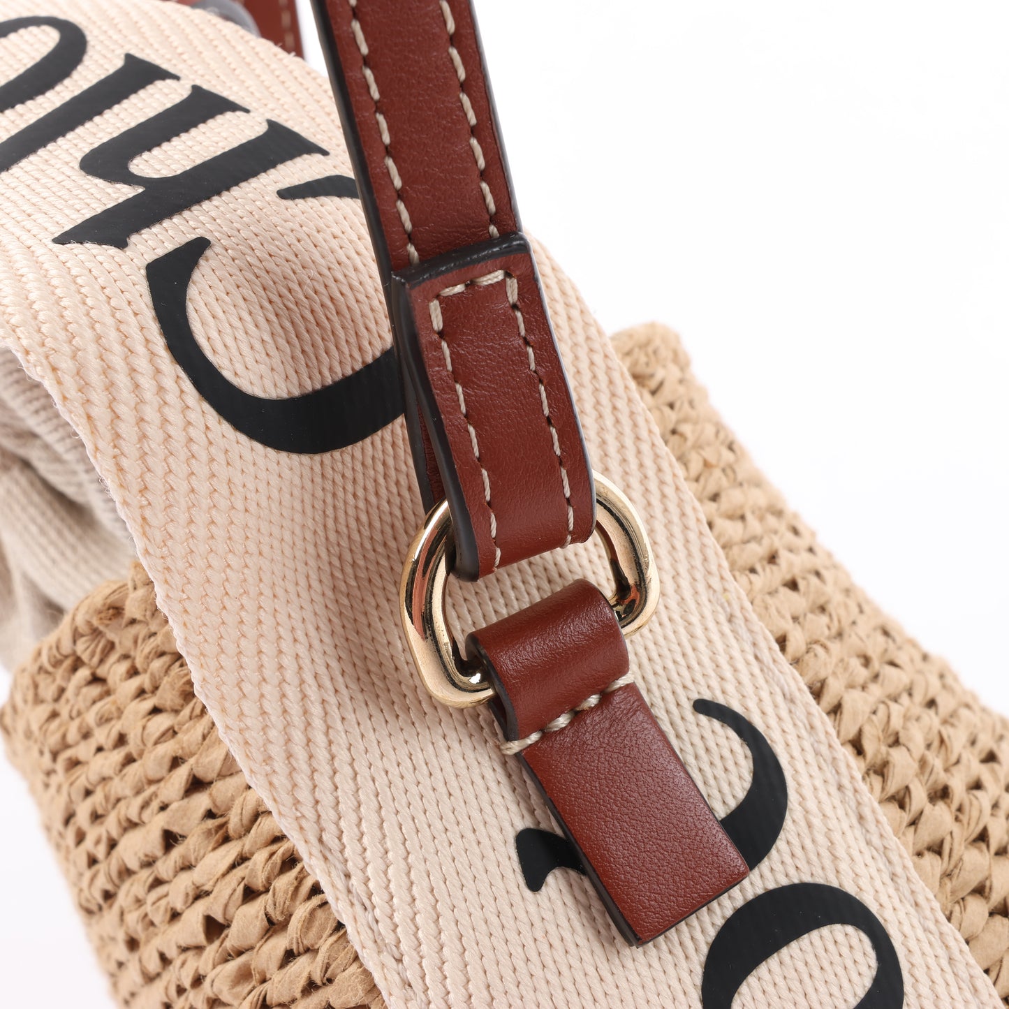 Chloe Woody Small Buckets Papier 2Way Shoulder Bag in Beige