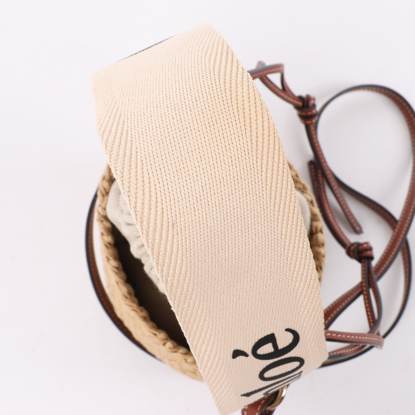 Chloe Woody Small Buckets Papier 2Way Shoulder Bag in Beige