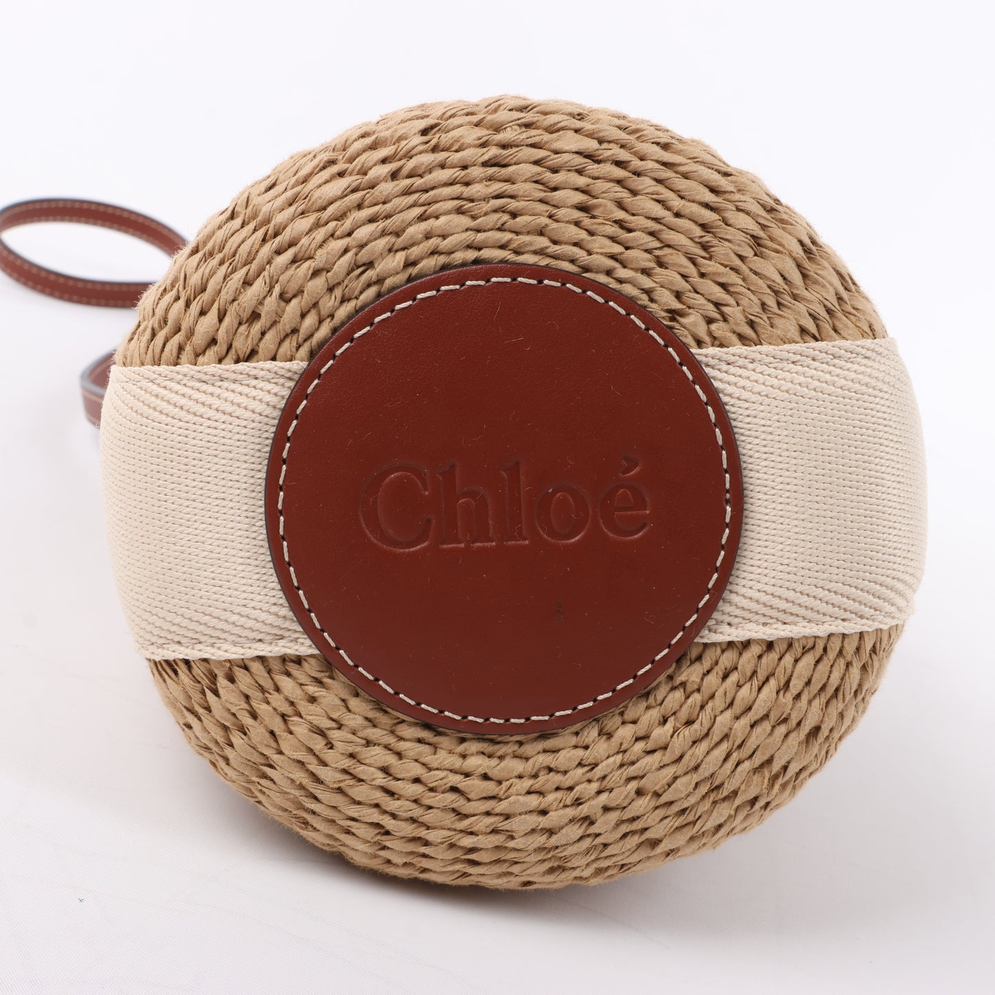 Chloe Woody Small Buckets Papier 2Way Shoulder Bag in Beige