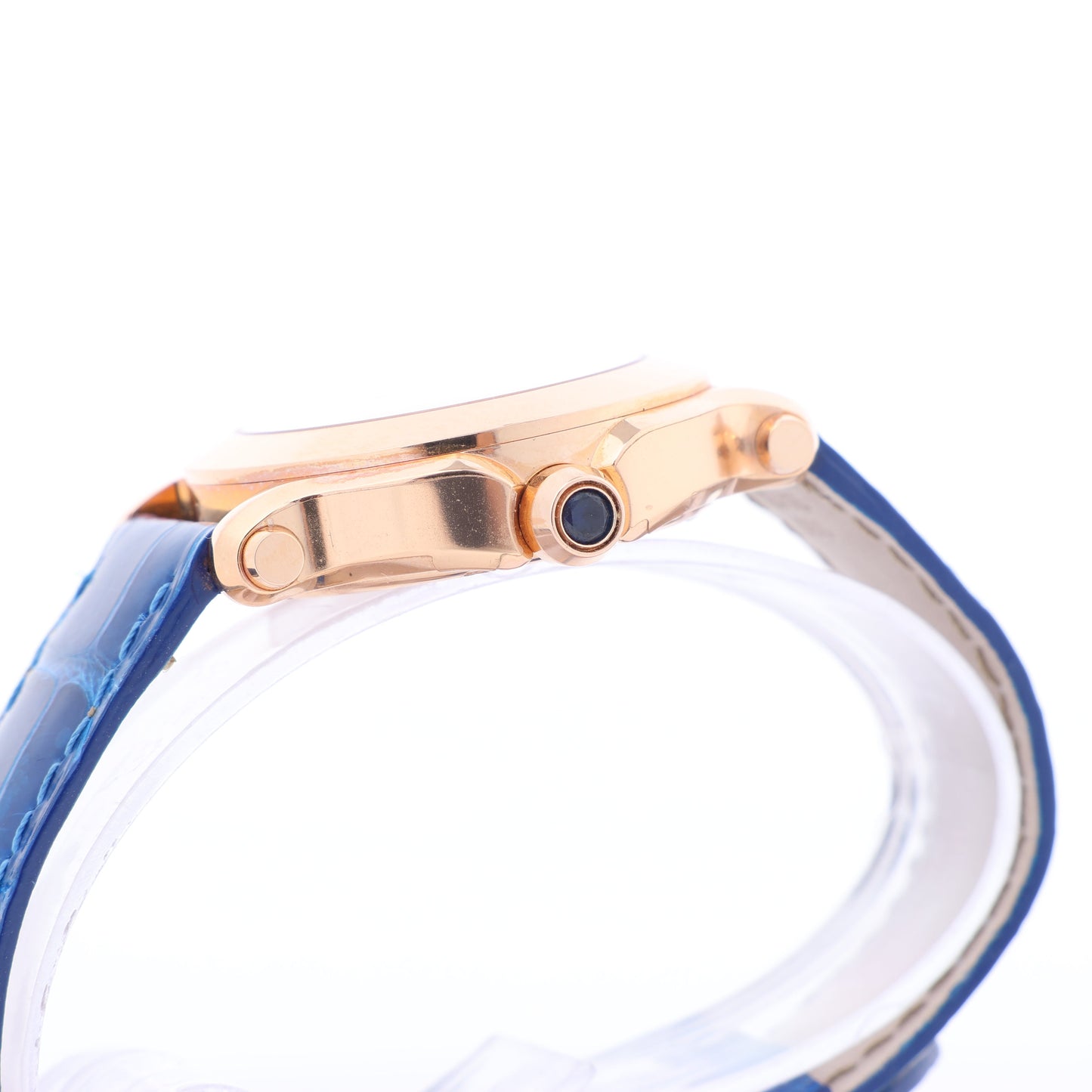 Chopard Happy Sport 277471-5001 Leder x RG QZ Uhr mit silbernem Zifferblatt