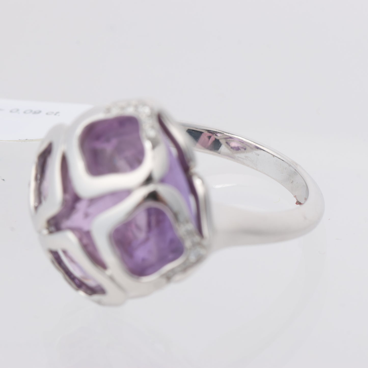 Chopard Imperiale Cocktailring aus 18 Karat Weißgold mit Amethyst und Diamanten, Größe 51 EU