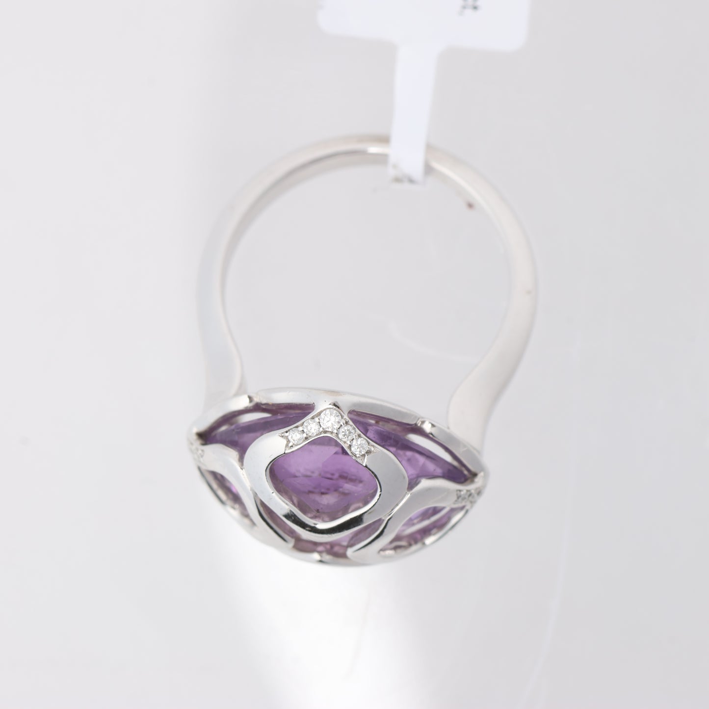 Chopard Imperiale Cocktailring aus 18 Karat Weißgold mit Amethyst und Diamanten, Größe 51 EU