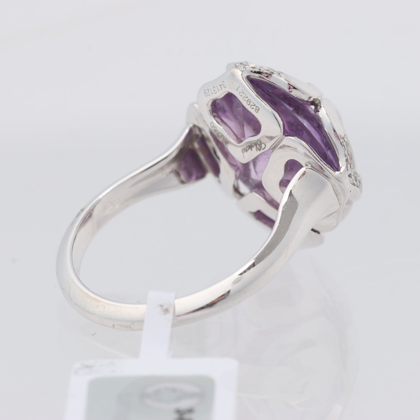 Chopard Imperiale Cocktailring aus 18 Karat Weißgold mit Amethyst und Diamanten, Größe 51 EU